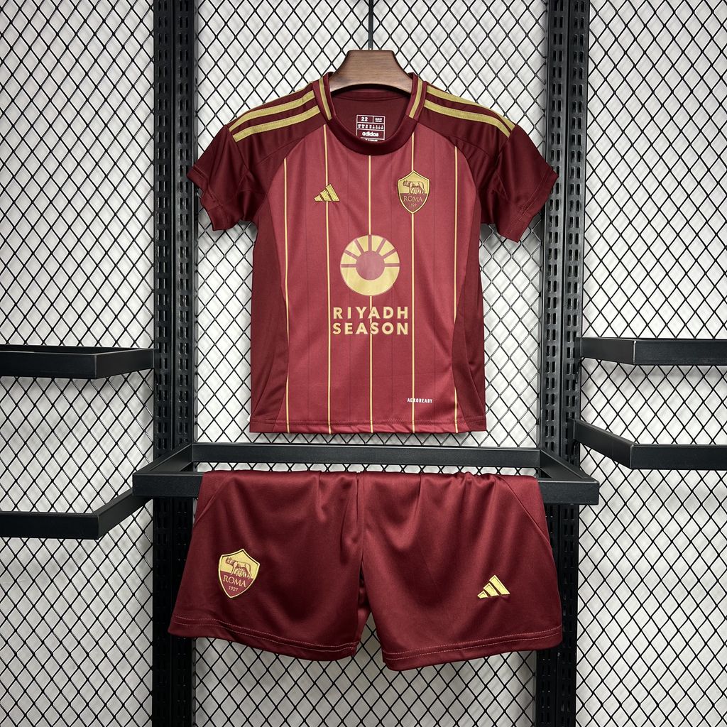 AS Roma 24-25 Home Stadium Kids Kit - JerseysGala