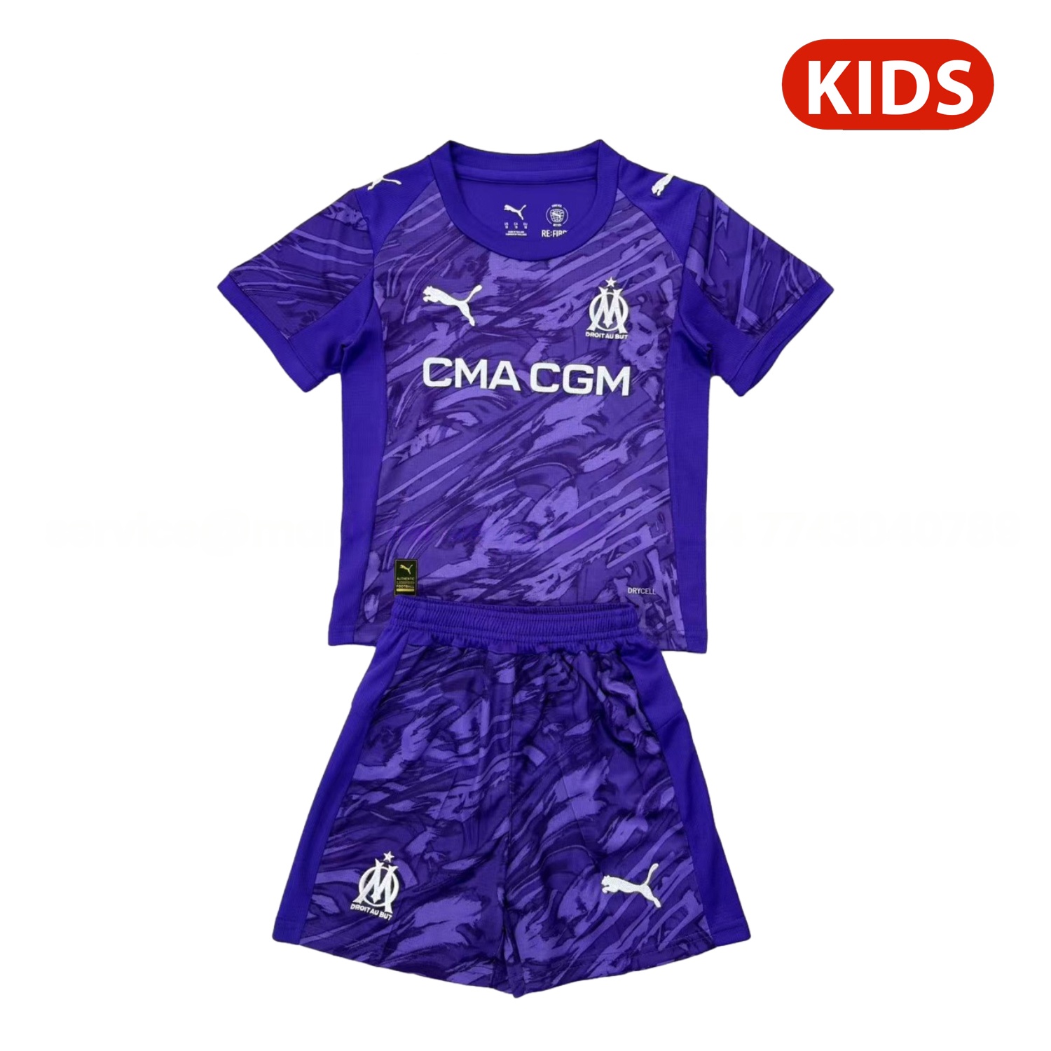 Marseille 25-26 Purple Goalkeeper Kids Kit - JerseysGala
