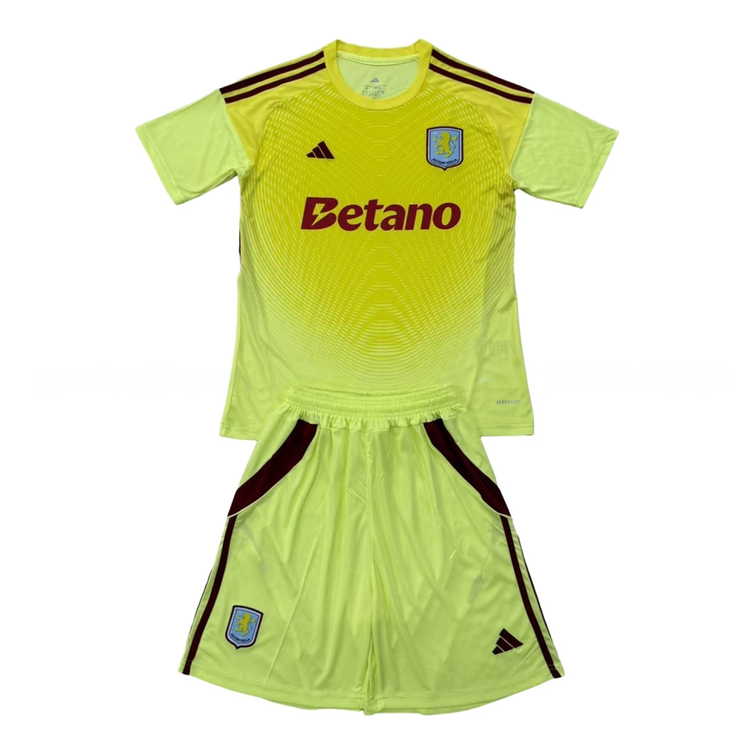 Aston Villa 25-26 Yellow Goalkeeper Men's Adult Jersey Set - Fans Version - JerseysGala