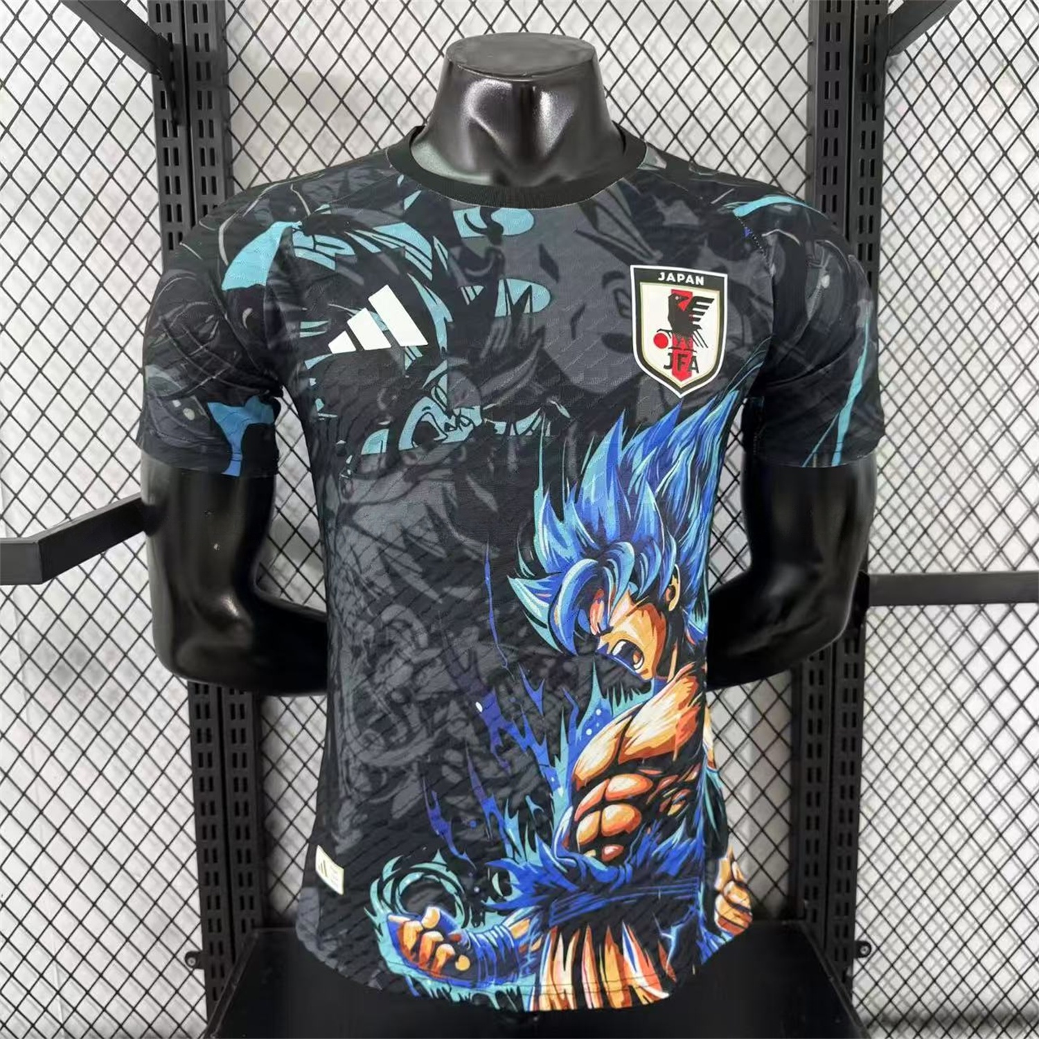 Japan 25-26 Blue Hair Bejita Black Special Edition Jersey - Player Version - JerseysGala