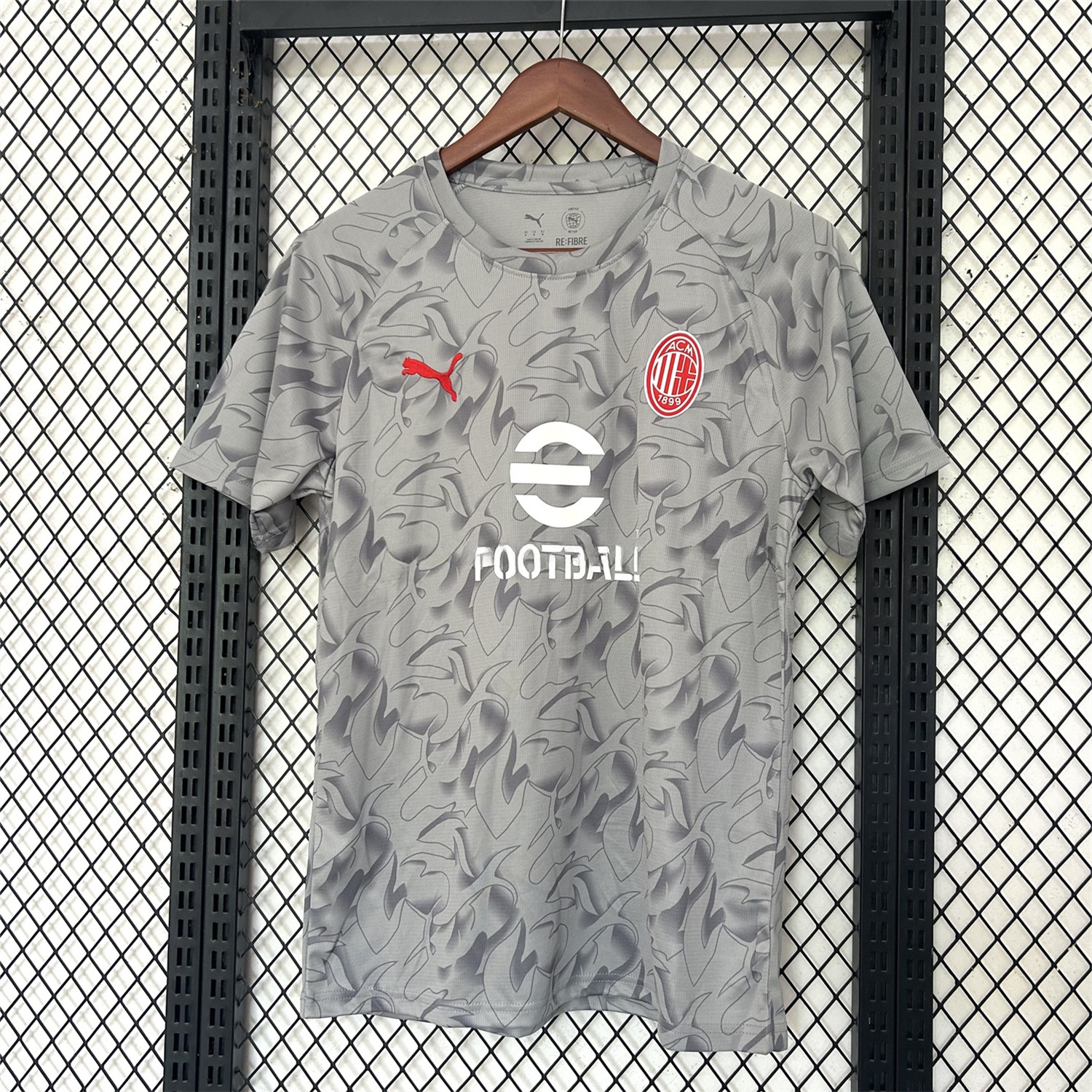 AC Milan 25-26 Grey Pre-Match Training Jersey - Fans Version - JerseysGala