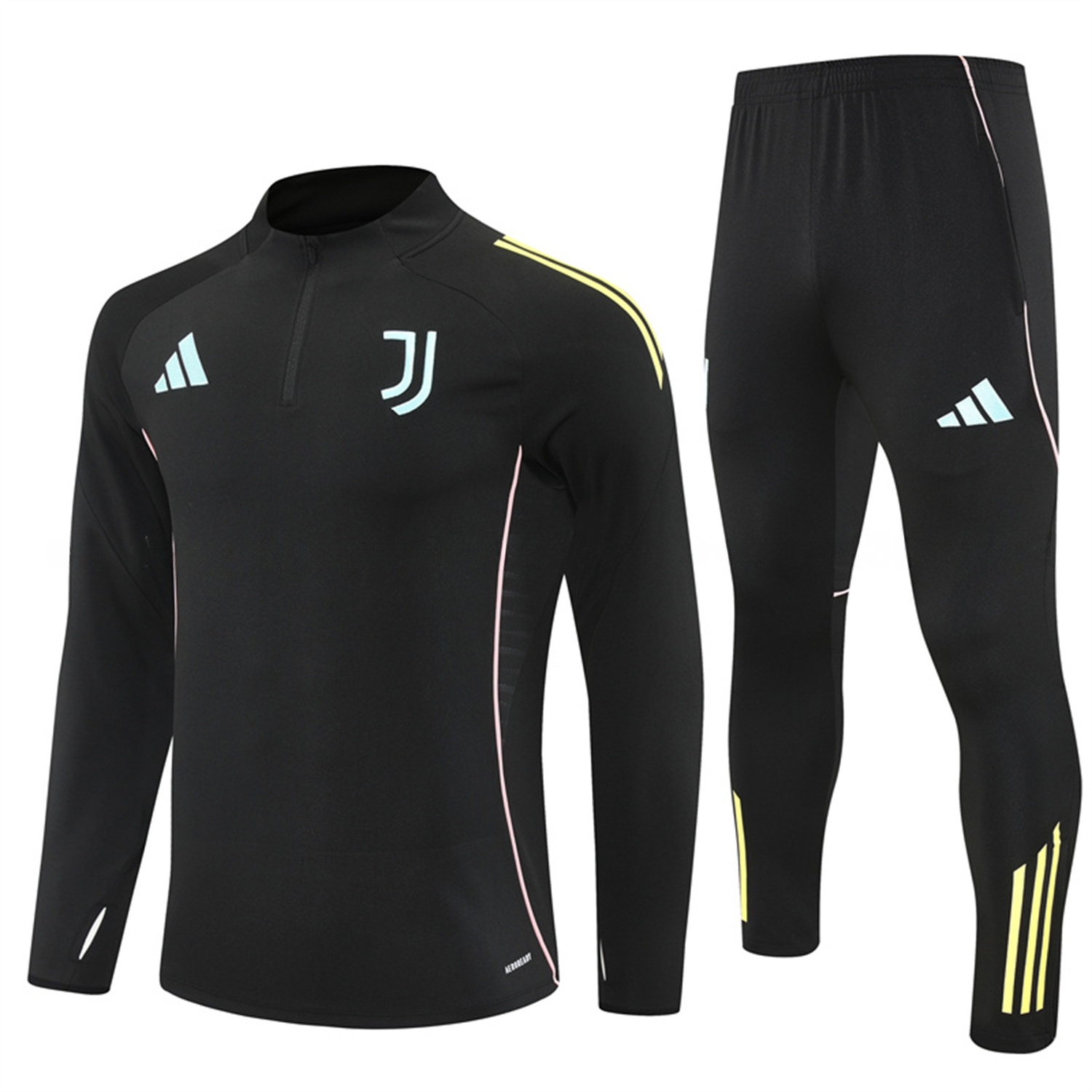 Juventus 25-26 Long Sleeve Training Set - Black Top and Black Pants - JerseysGala