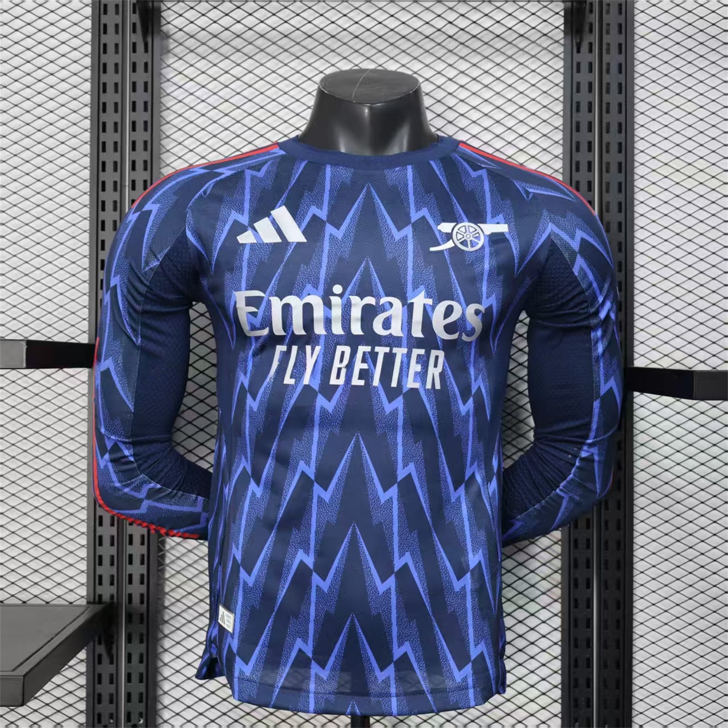 Arsenal 25-26 Away Long Blue Jersey - Player Version - JerseysGala