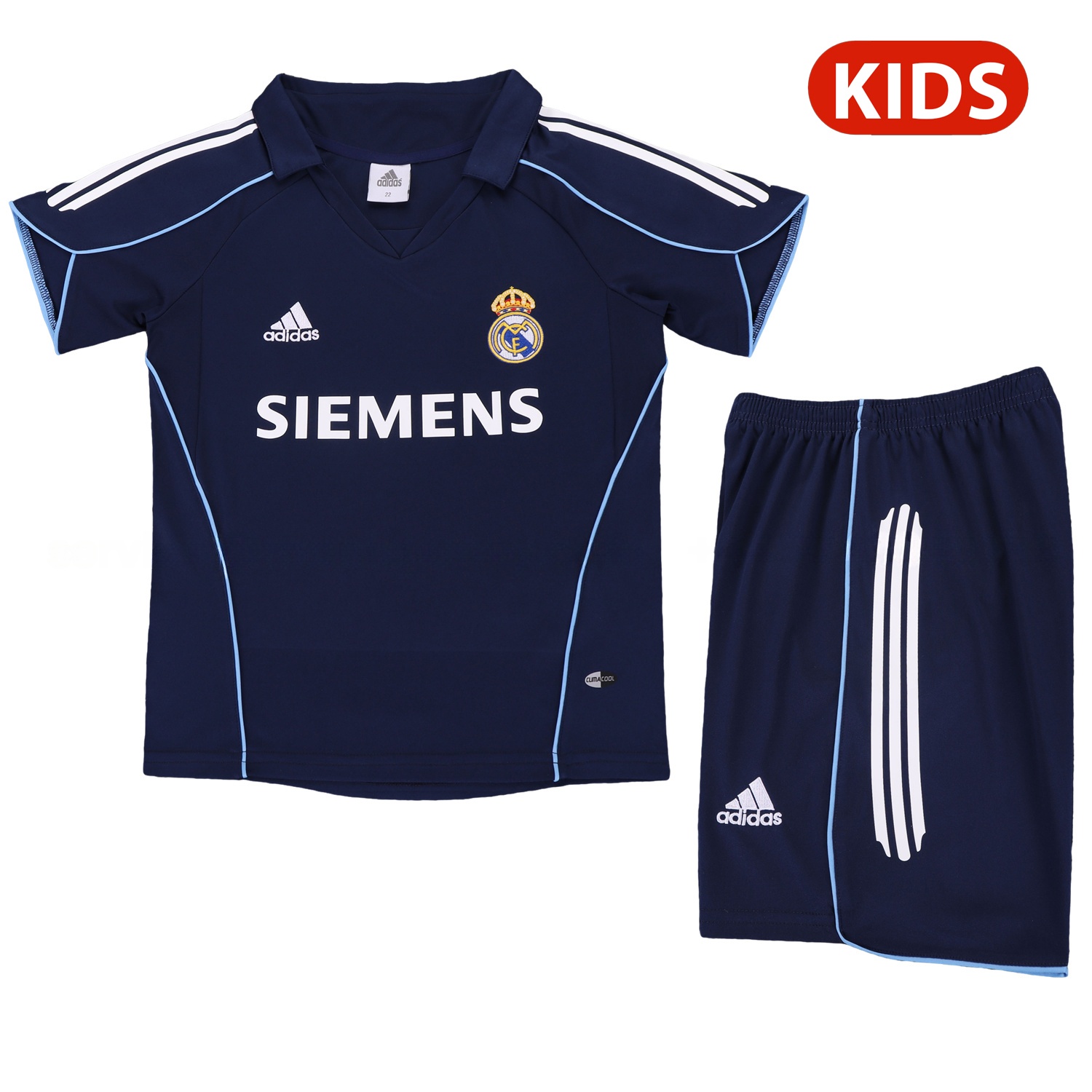 Retro Real Madrid 05-06 Away Kids Kit - JerseysGala