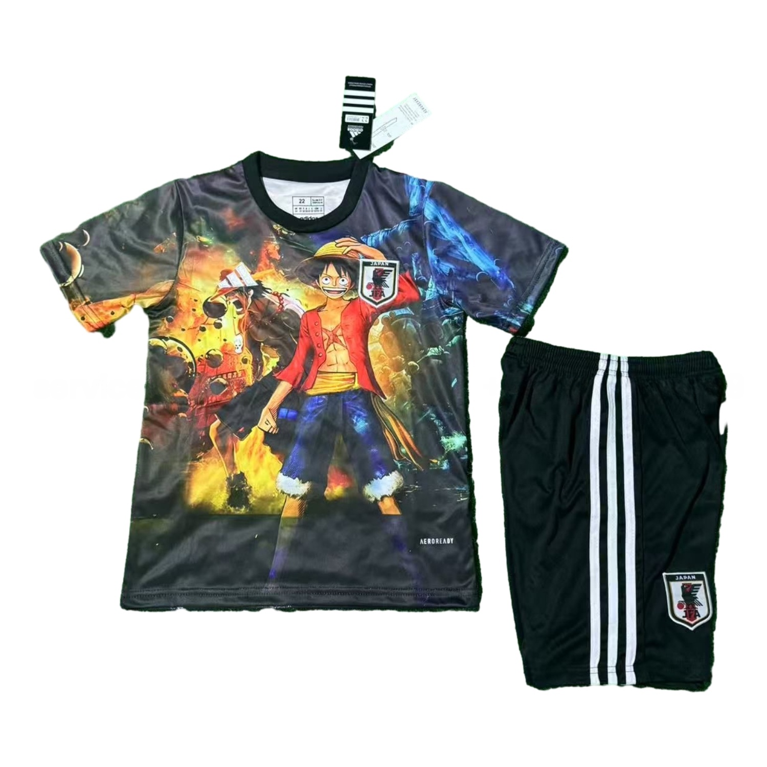 Japan 25-26 Luffy And Ace Black Special Kids Kit - JerseysGala