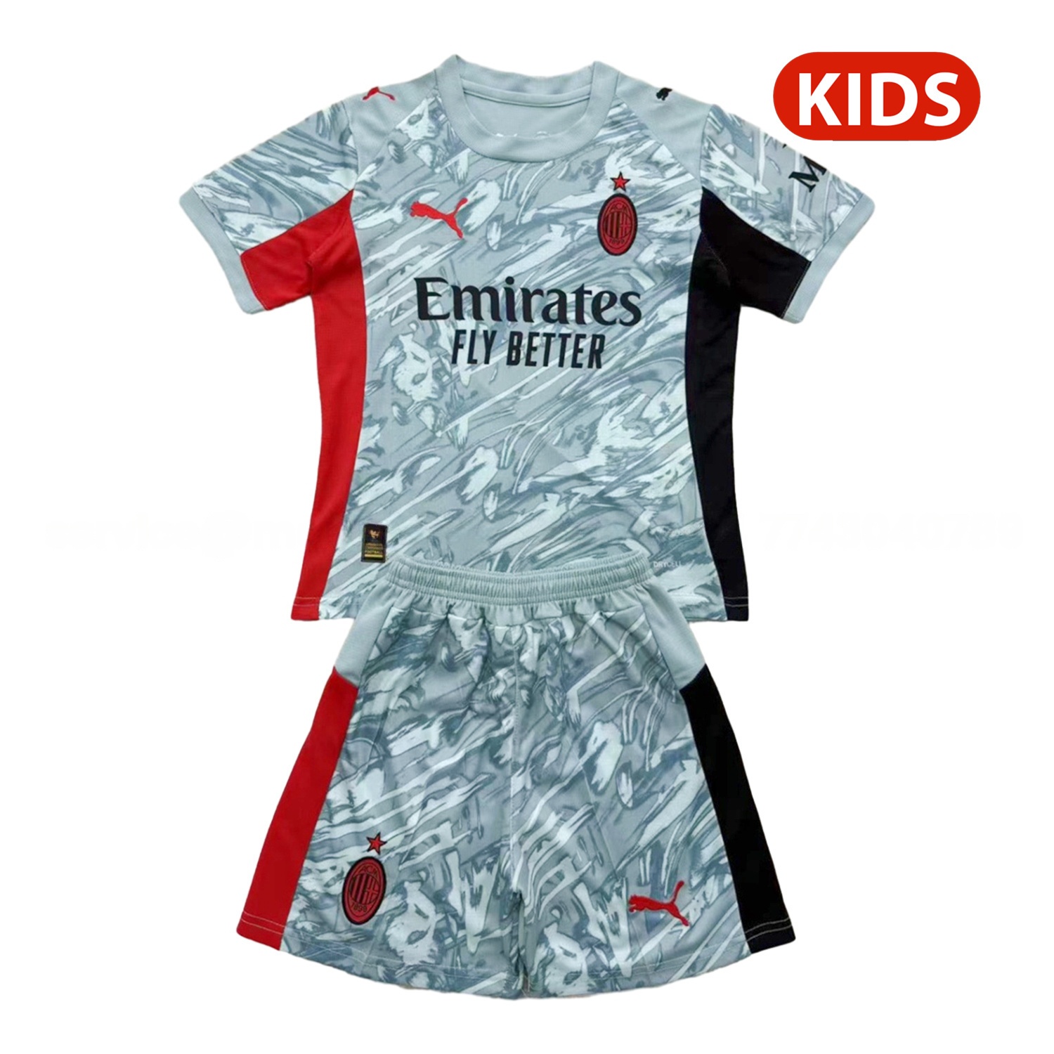 AC Milan 25-26 Blue Goalkeeper Kids Kit - JerseysGala