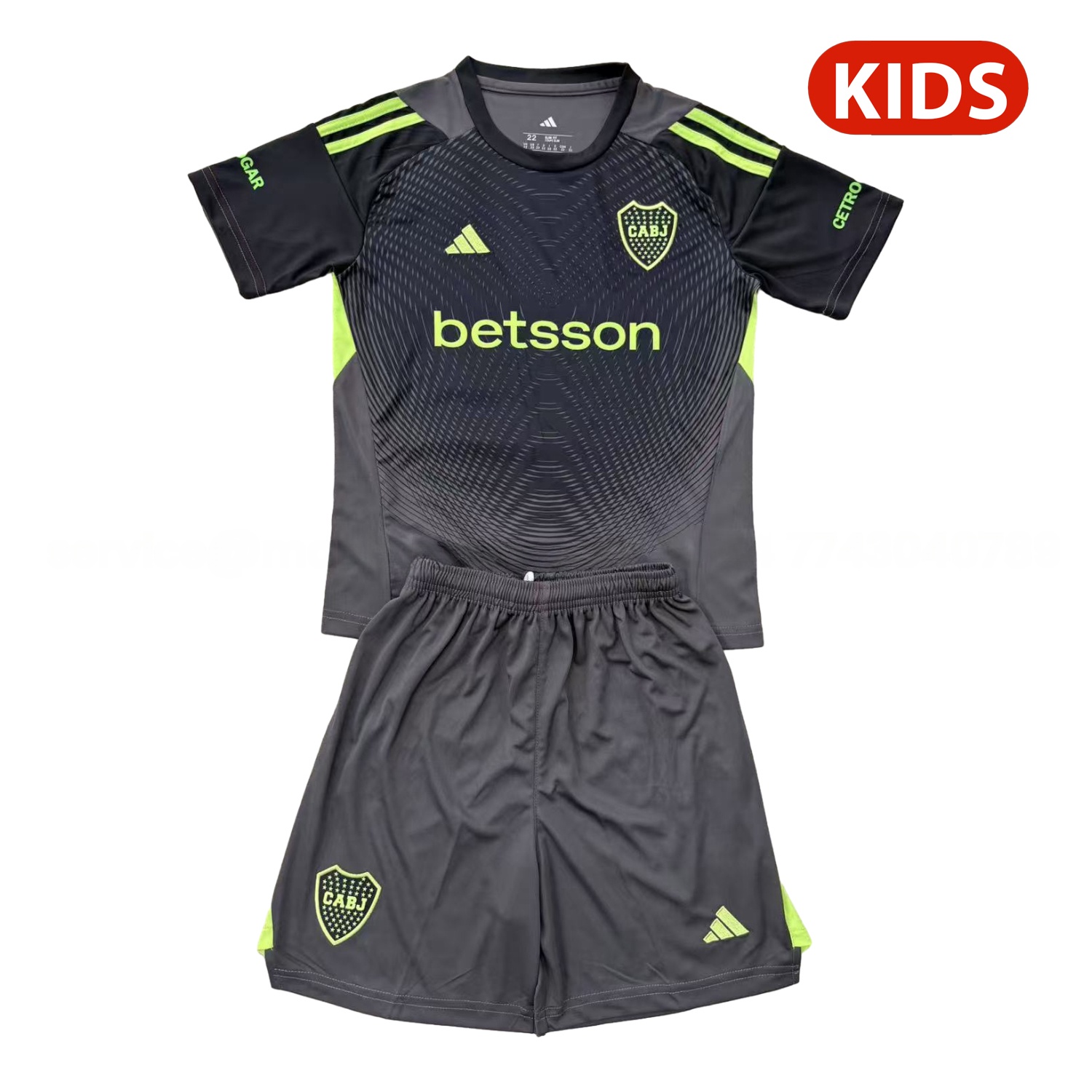Boca Juniors 25-26 Black Goalkeeper Kids Kit - JerseysGala