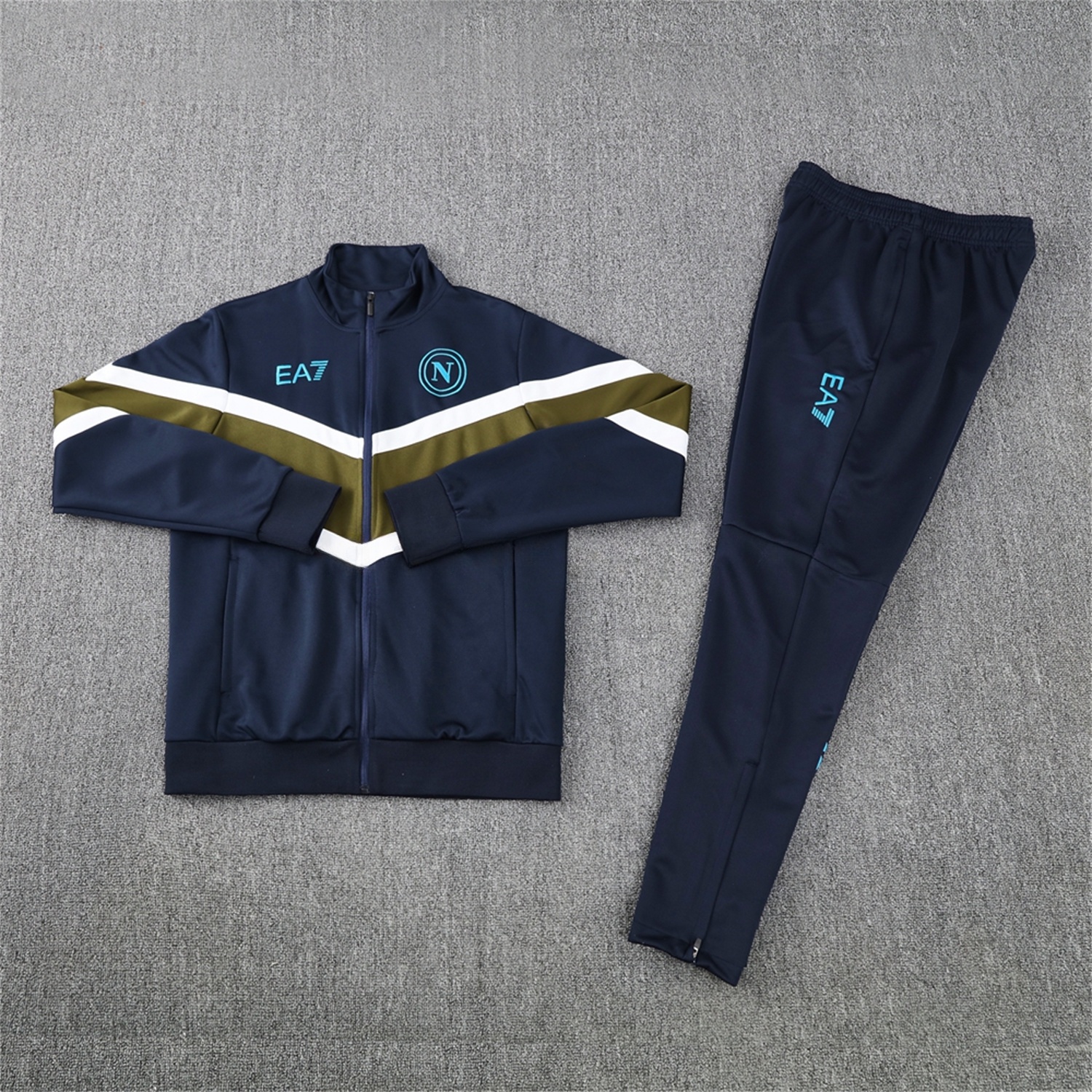 Napoli 24-25 Throwback Jacket Training Tracksuit - Deep Blue Jackets & Pants - JerseysGala