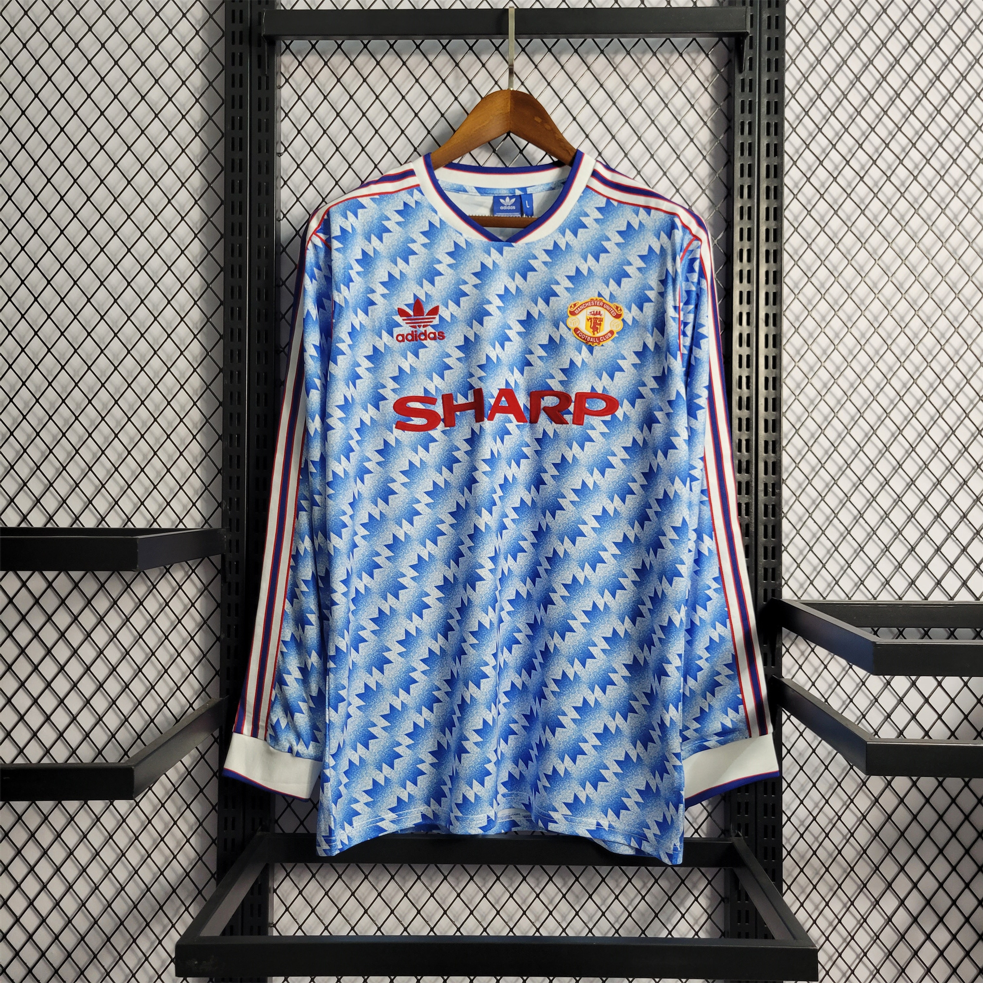 Retro Manchester United 90-92 Away Long Sleeve Jersey - JerseysGala