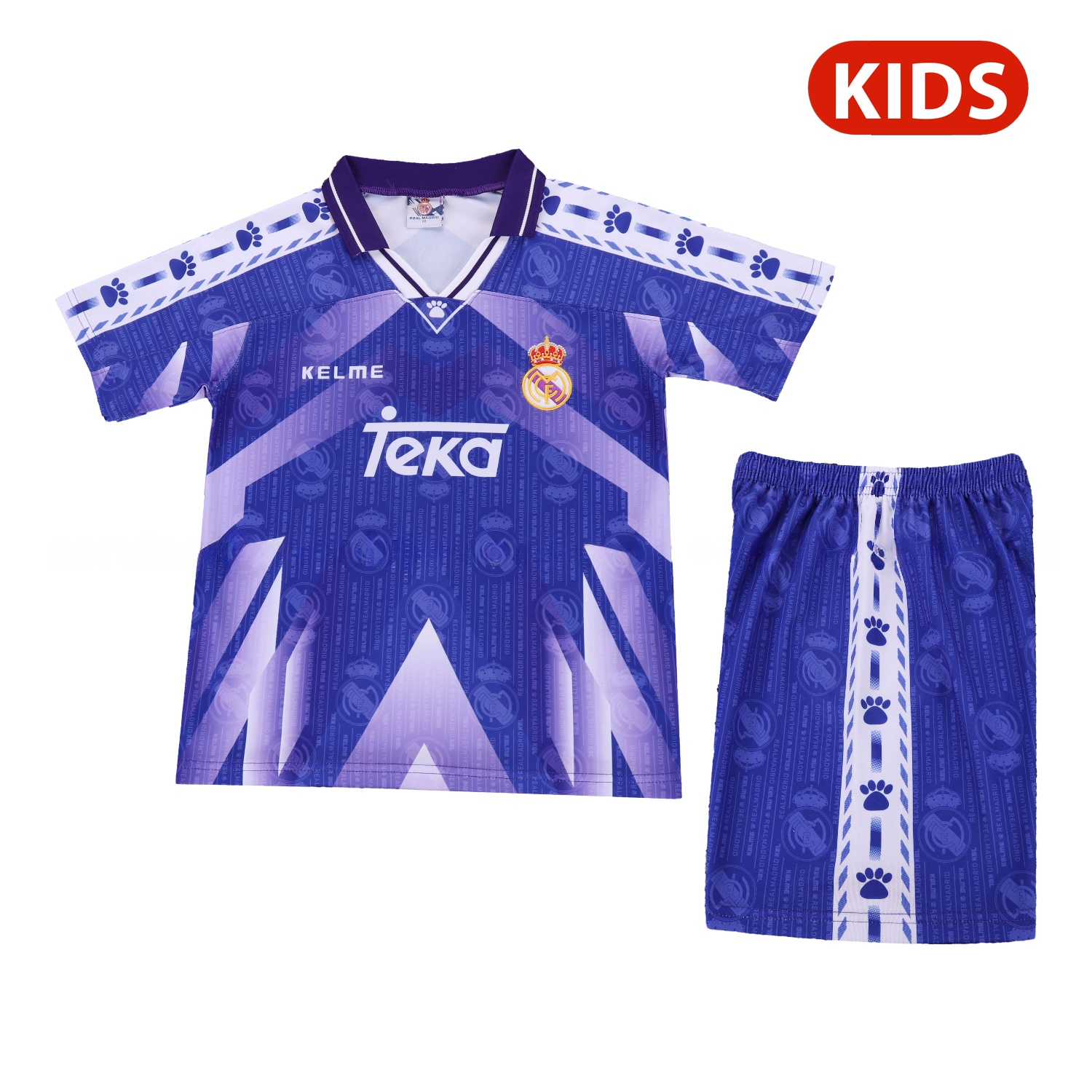 Retro Real Madrid 96-97 Away Kids Kit - JerseysGala