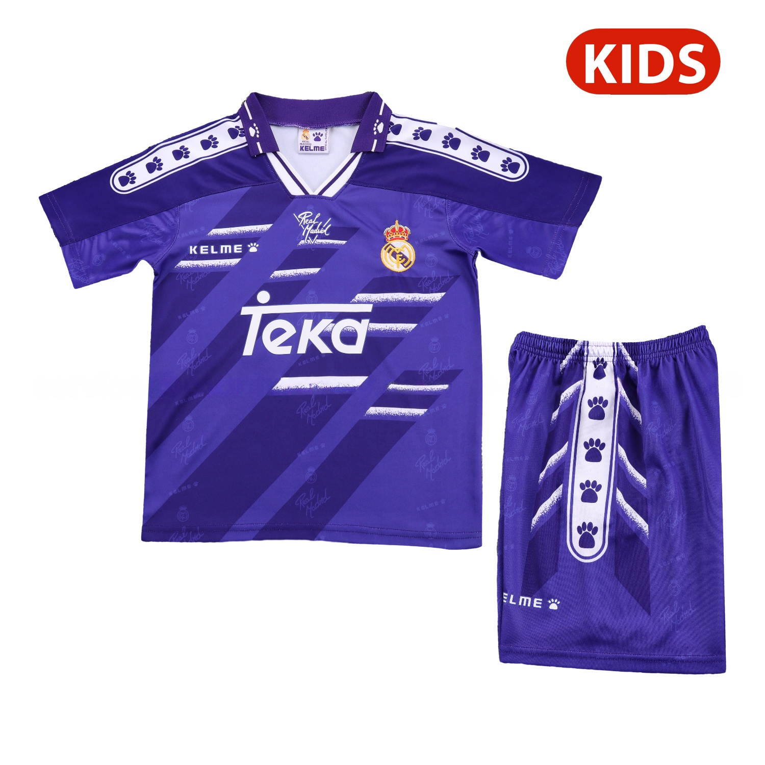 Retro Real Madrid 1994-96 Away Kids Kit - JerseysGala