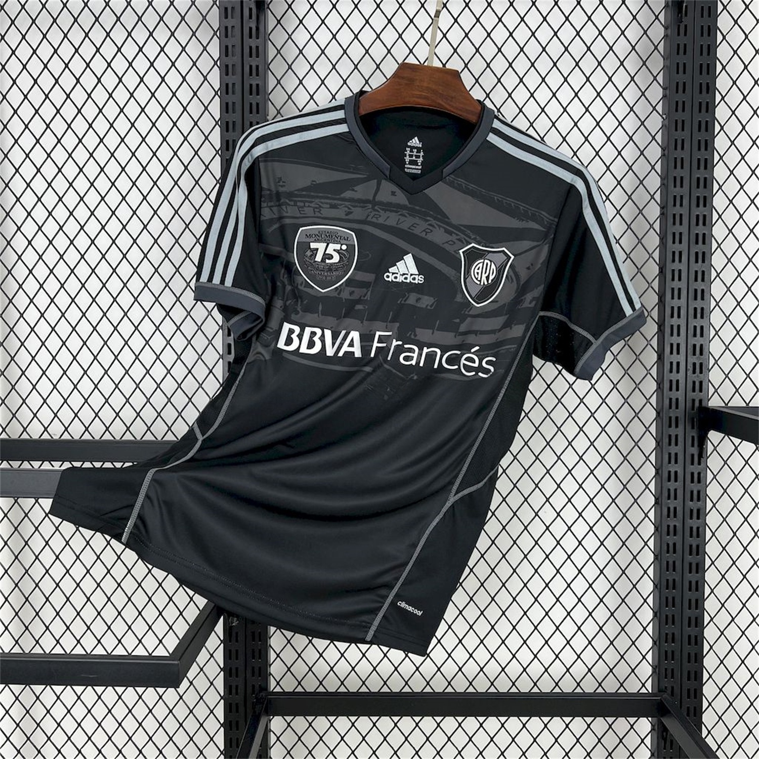 Retro River Plate 2013-14 75th Anniversary Black Jersey - JerseysGala