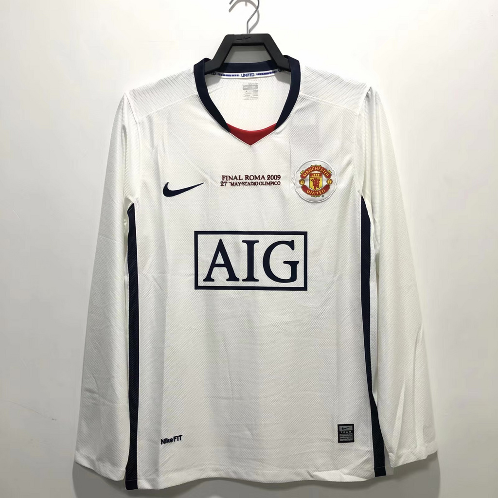 Retro Manchester United 08-09 Away Long Sleeve Jersey - Champions League Final Version - JerseysGala