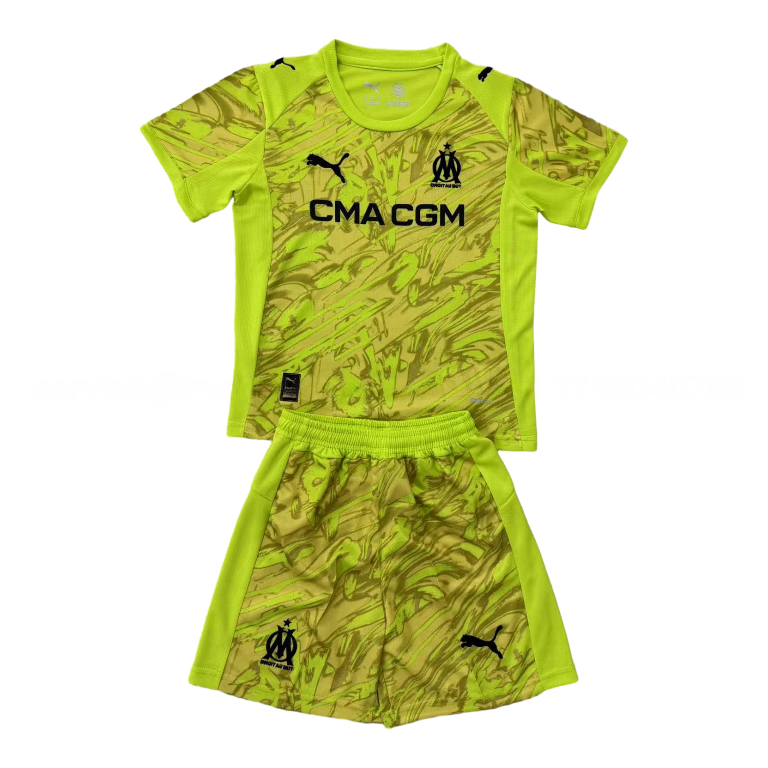 Marseille 25-26 Green Goalkeeper Men's Adult Jersey Set - Fans Version - JerseysGala
