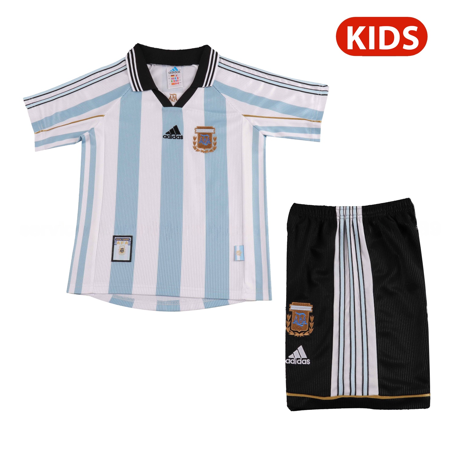 Retro Argentina 1998 Home Kids Kit - JerseysGala
