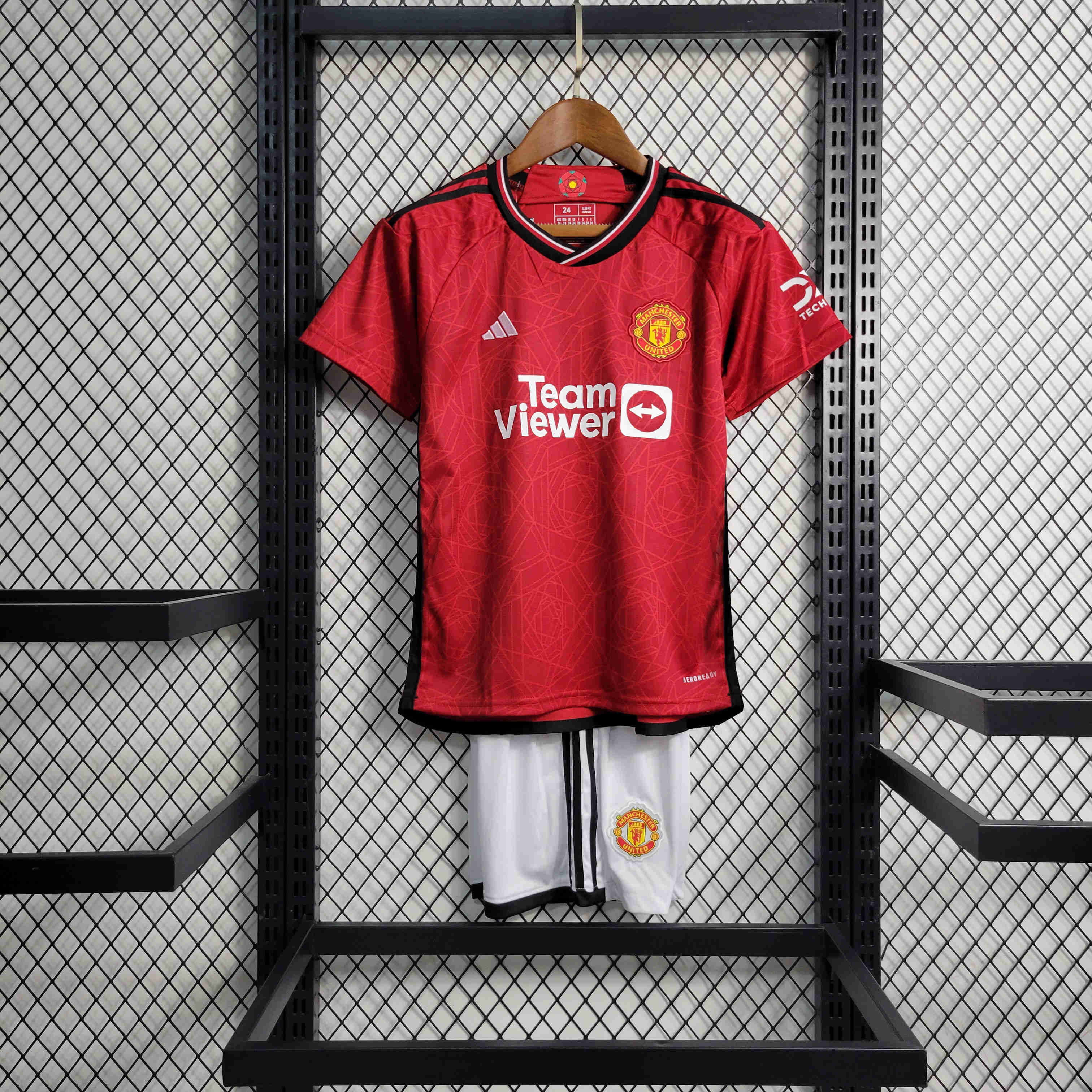 23-24 Manchester United Home Kids Kit - JerseysGala