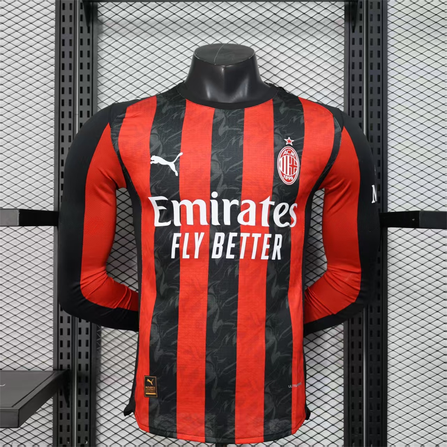 AC Milan 25-26 Home Long Sleeves Jersey - Player Version - JerseysGala