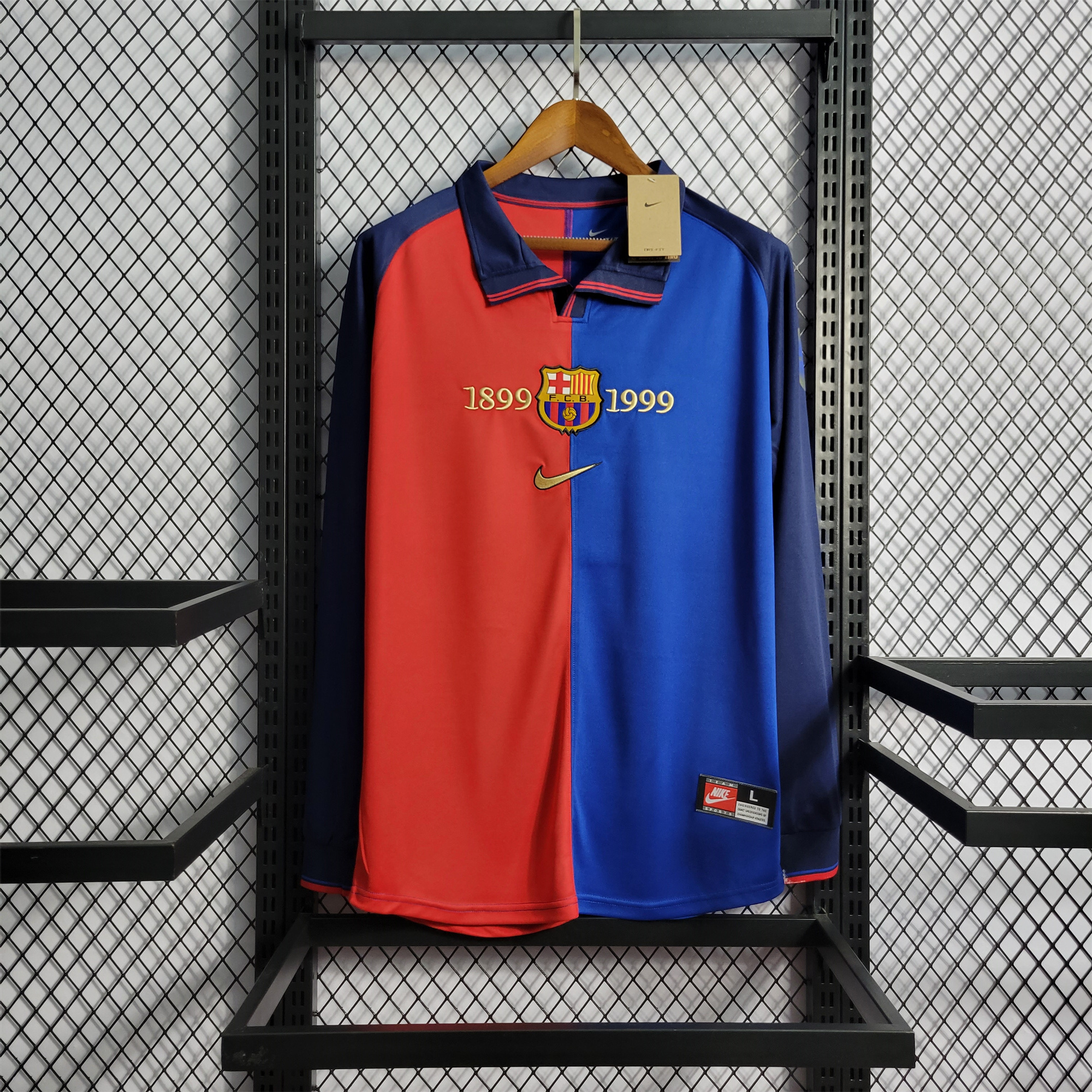 Retro Barcelona Centenary Edition Long Sleeve Jersey - JerseysGala