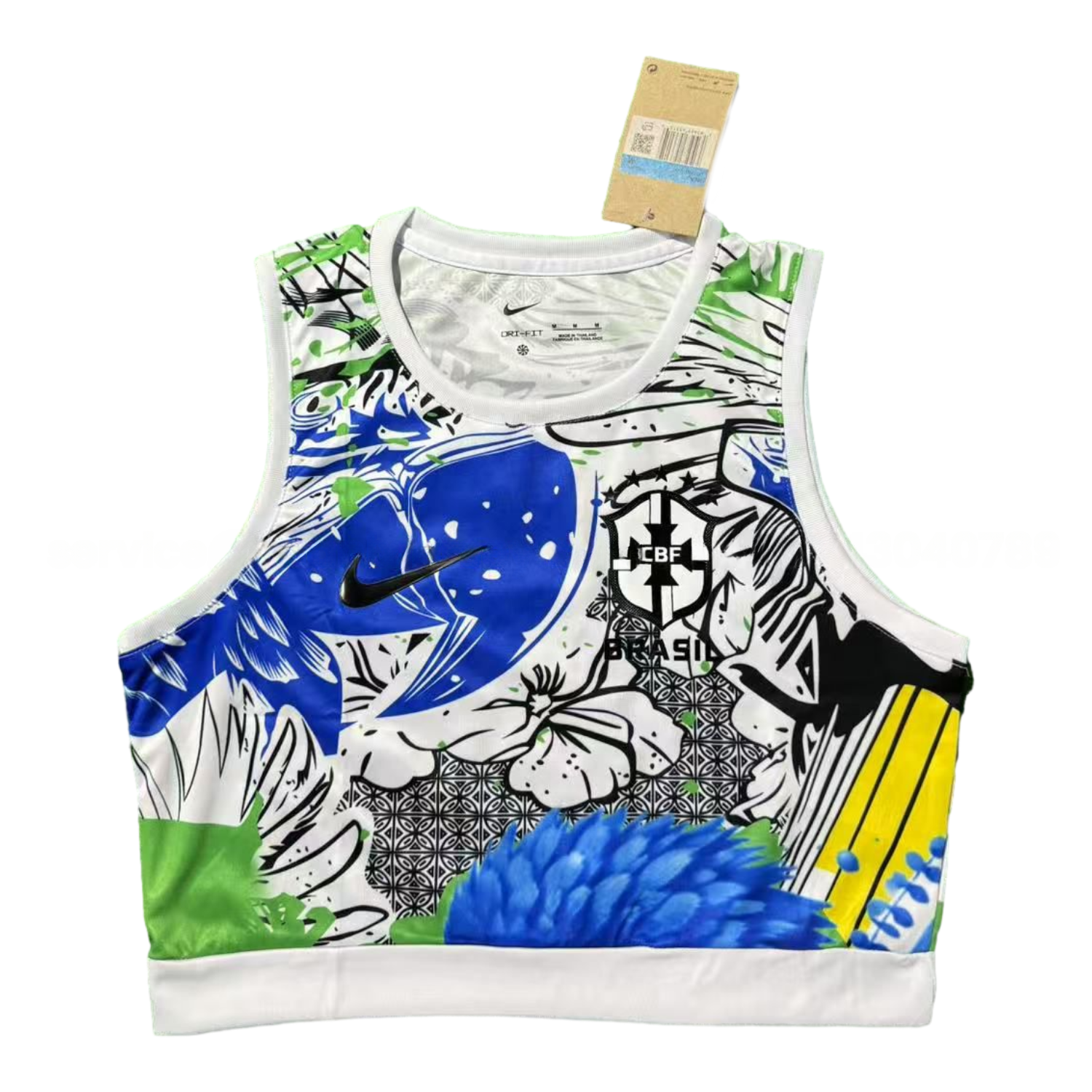 Women's Brazil 25-26 Blue Parrot Yoga Vest - JerseysGala