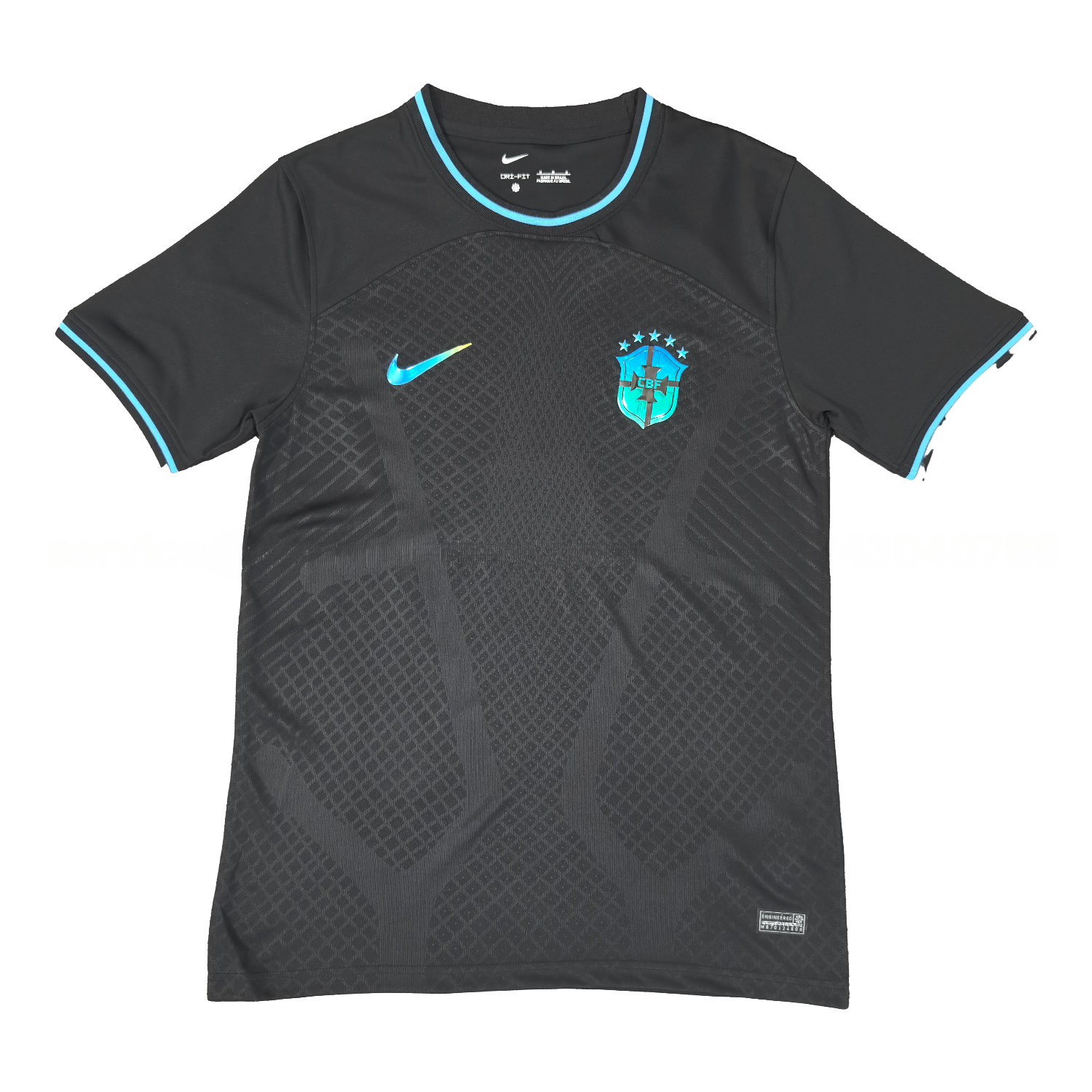 Brazil 25-26 Reflective Team Logo Black Special Jersey - Fans Version - JerseysGala