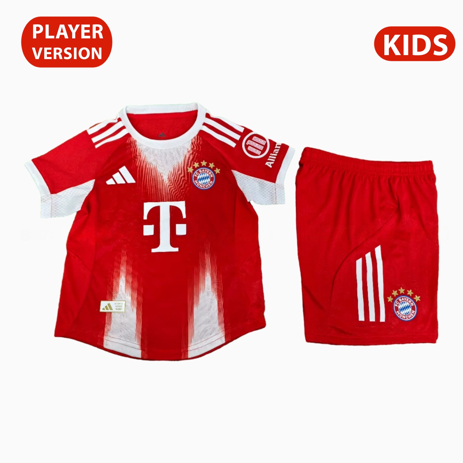 Bayern Munich 25-26 Home Kids Kit - Player Version - JerseysGala
