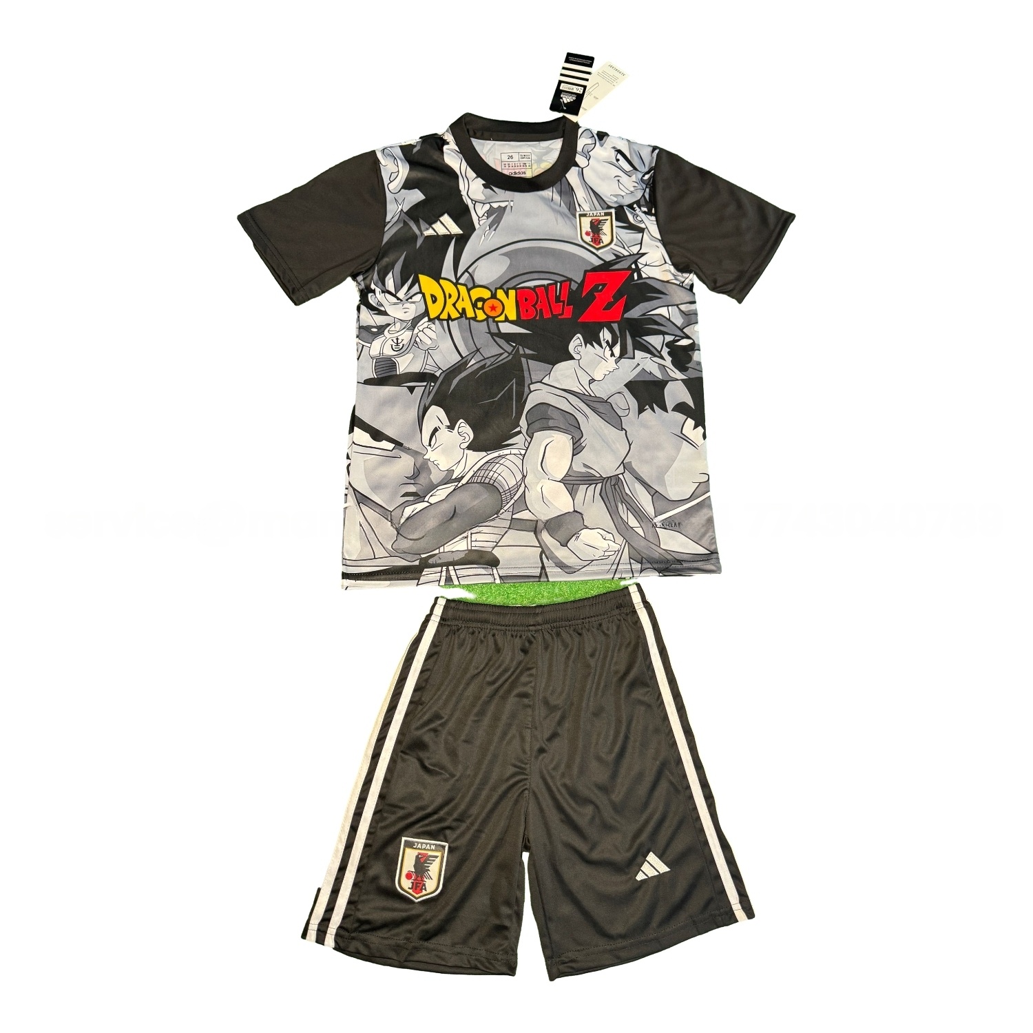 Japan 25-26 Vegeta & Son Goku Grey Special Kids Kit - JerseysGala