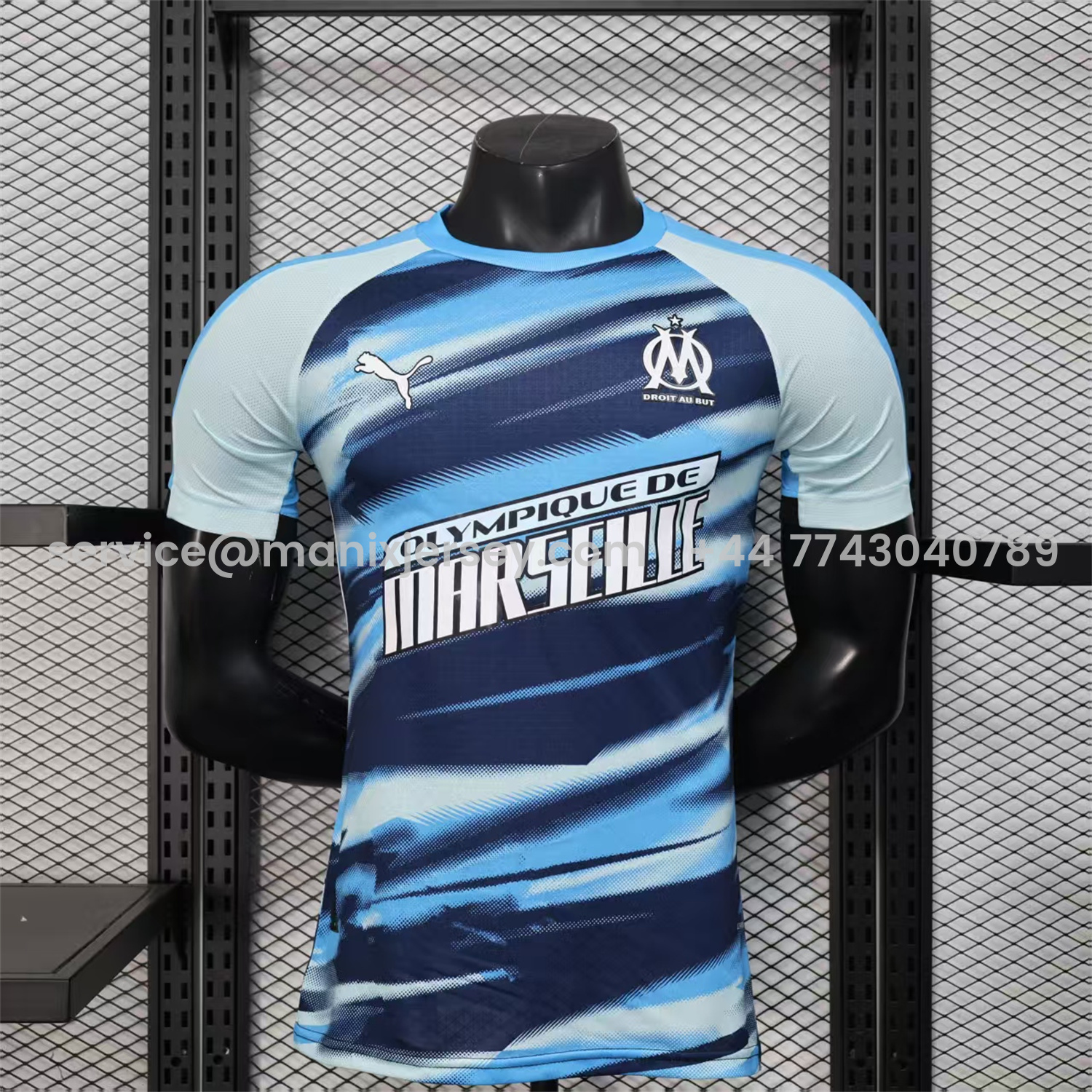 Marseille 25-26 Blue Gradient Training Jersey - Player Version - JerseysGala