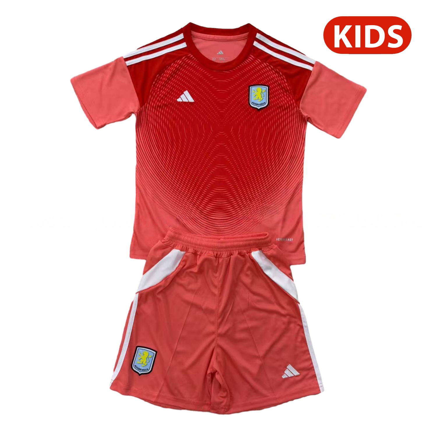 Aston Villa 25-26 Red Goalkeeper Kids Kit - JerseysGala