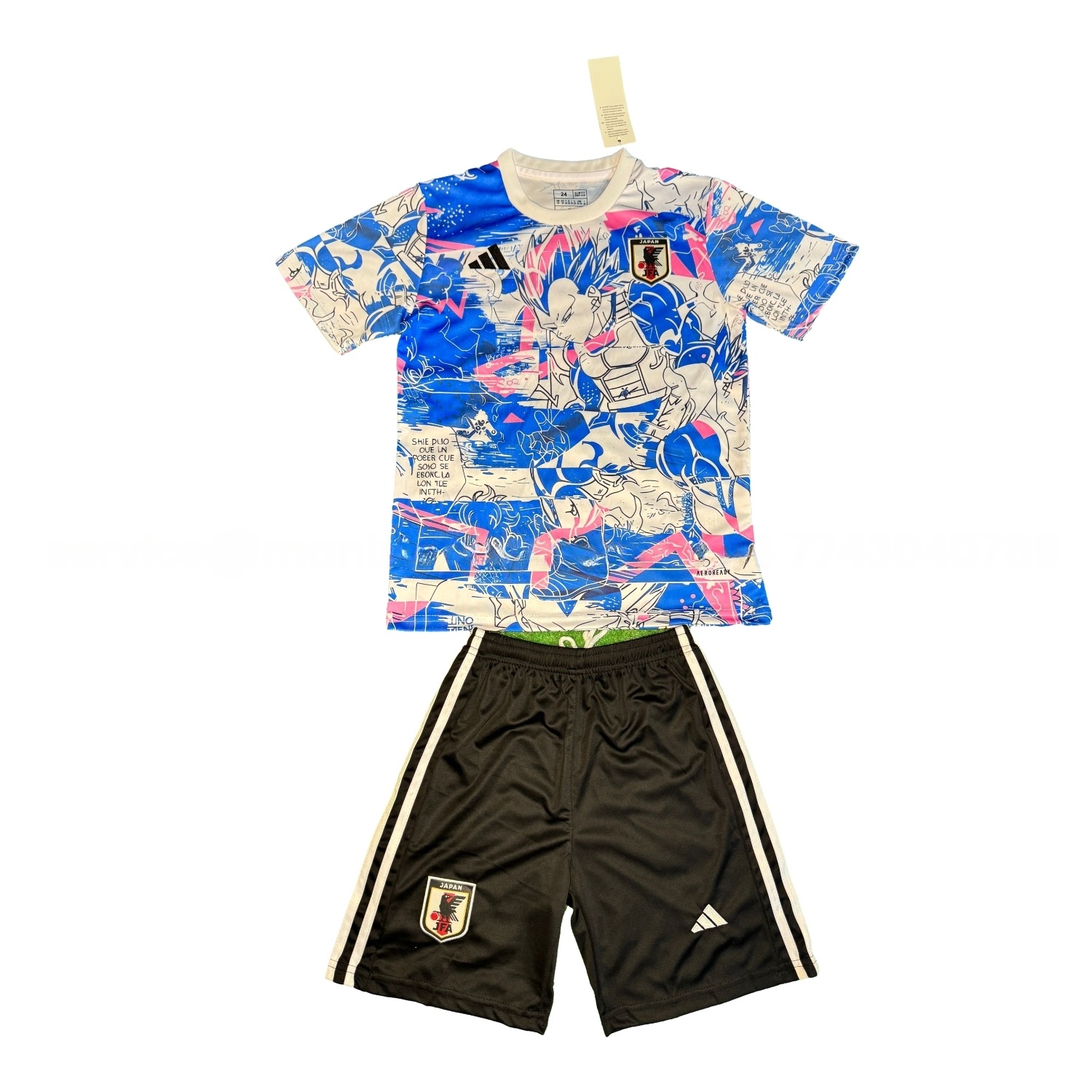 Japan 25-26 Vegeta Blue & White Special Kids Kit - JerseysGala