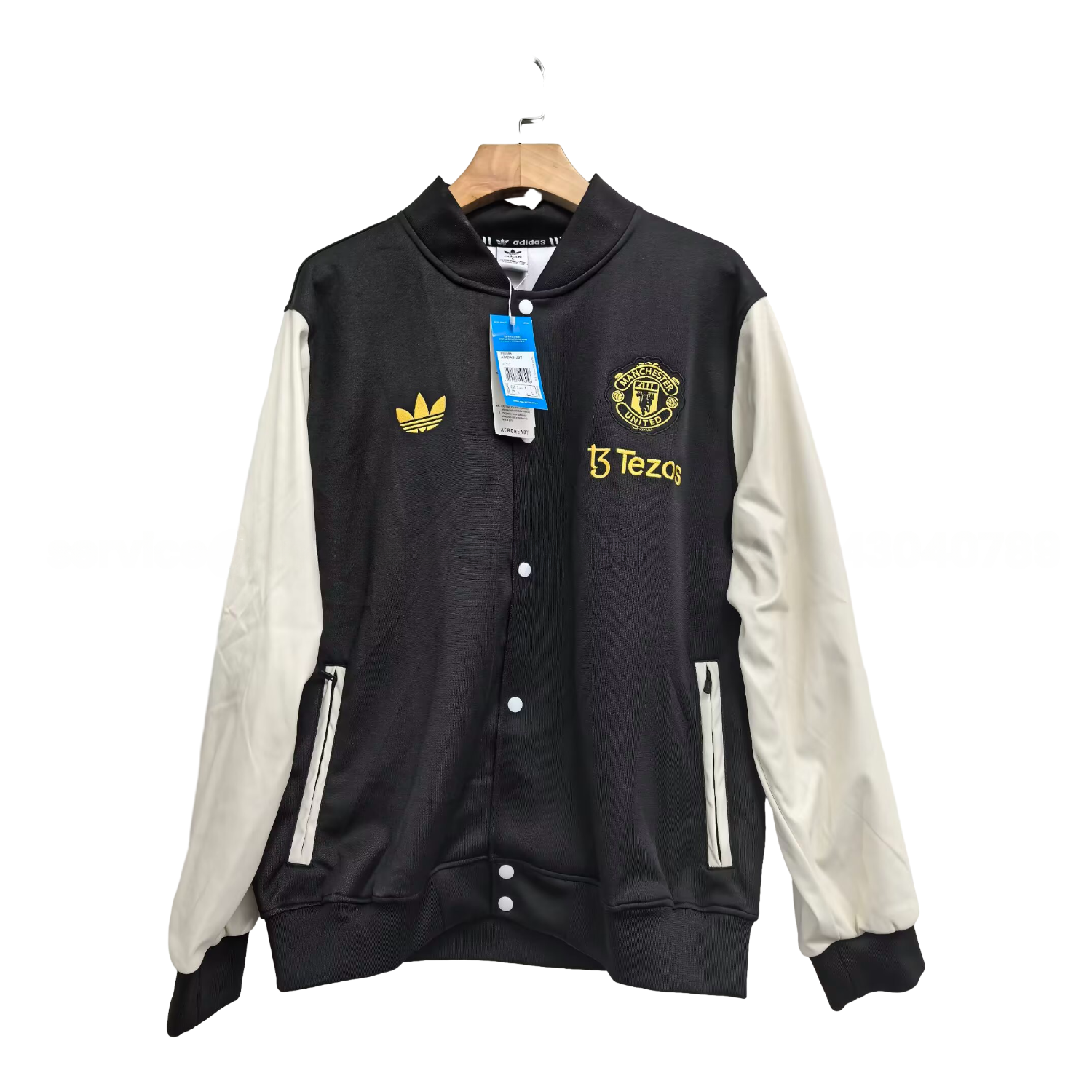 Manchester United 25-26 Throwback Windbreaker Jacket - Black And White - JerseysGala