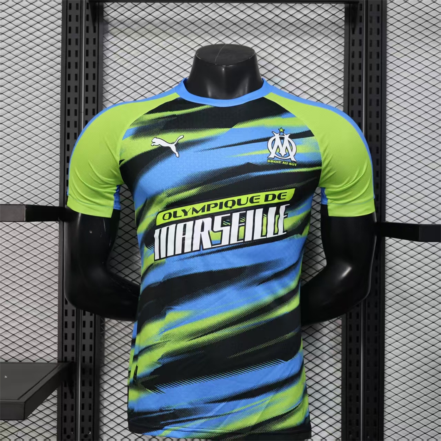 Marseille 25-26 Blue Green Gradient Training Jersey - Player Version - JerseysGala