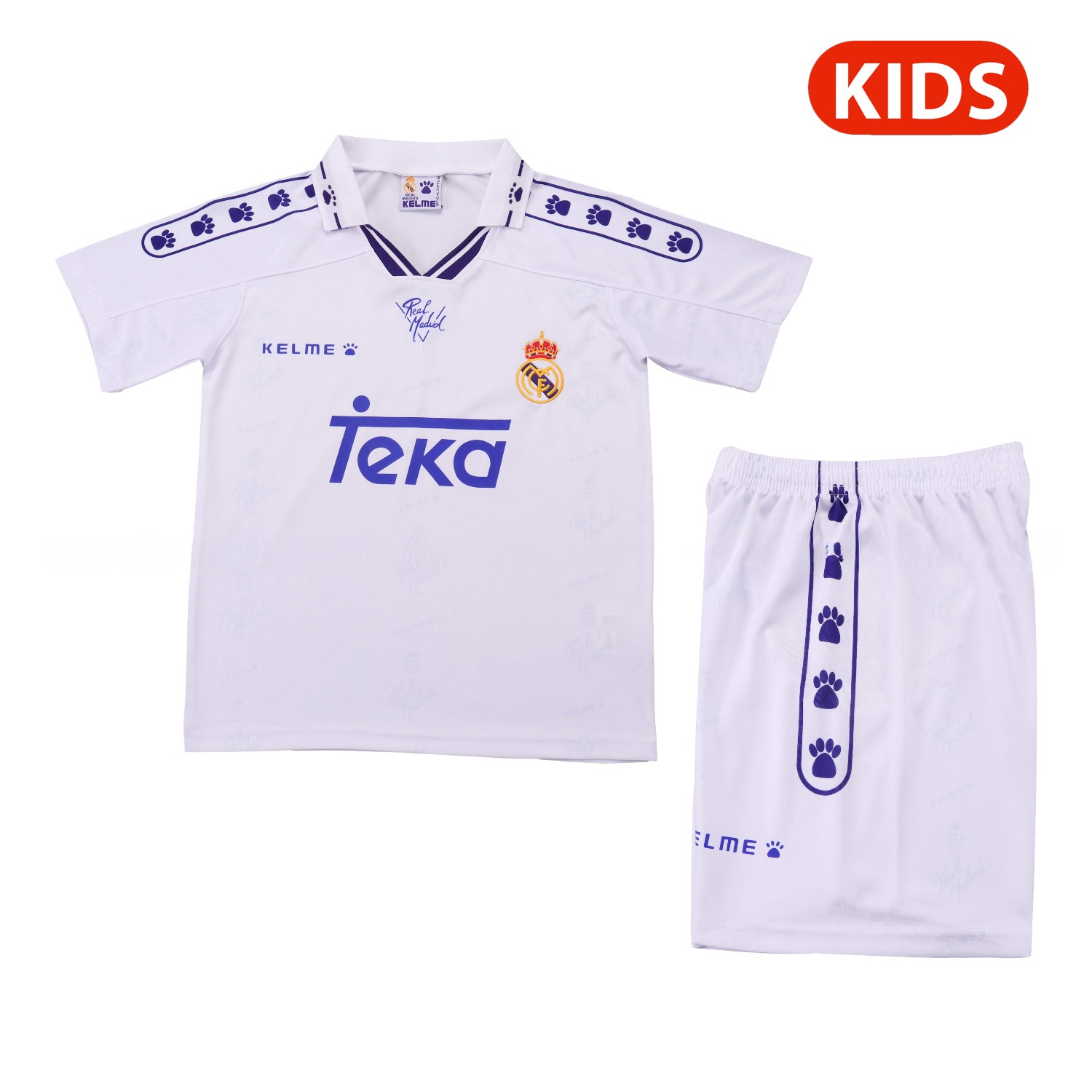 Retro Real Madrid 1994-96 Home Kids Kit - JerseysGala