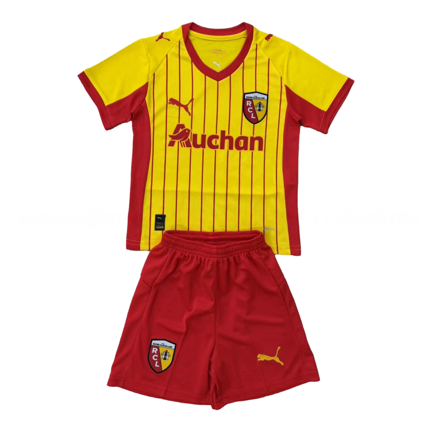 RC Lens 25-26 Home Men's Adult Jersey Set - Fans Version - JerseysGala