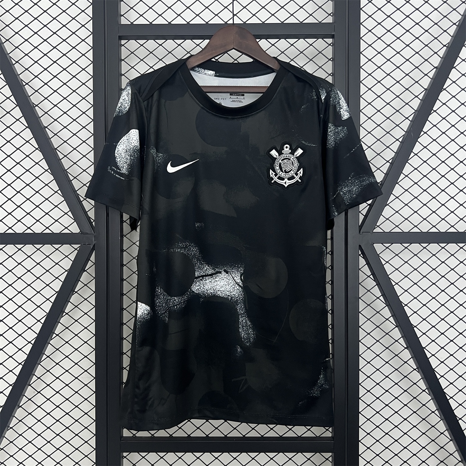 Corinthians 2025-26 Black Training Jersey - Fans Version - JerseysGala