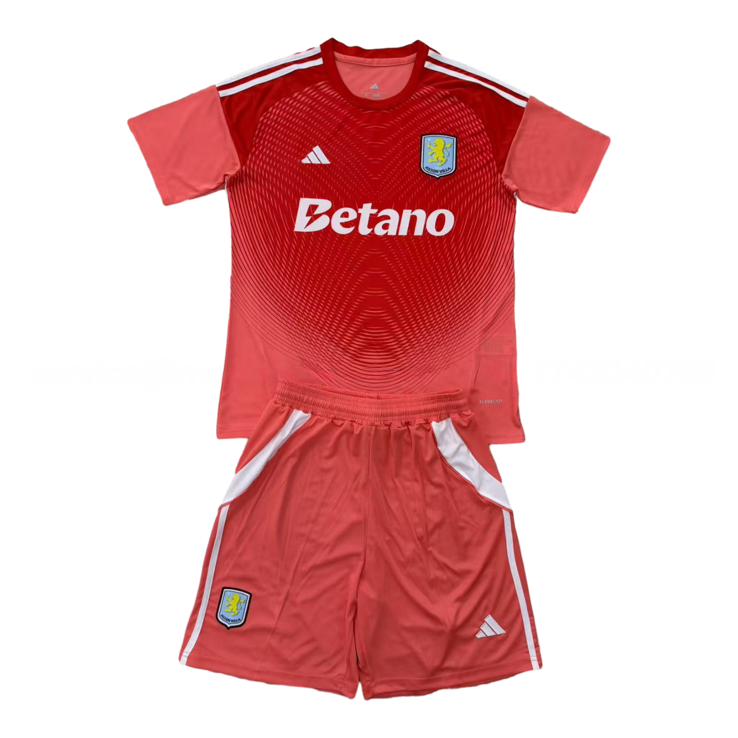 Aston Villa 25-26 Red Goalkeeper Men's Adult Jersey Set - Fans Version - JerseysGala