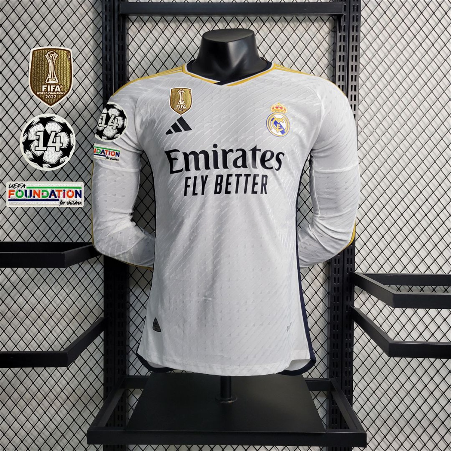 Retro Real Madrid 2023-24 Home Long Sleeves Jersey - Player Version - JerseysGala
