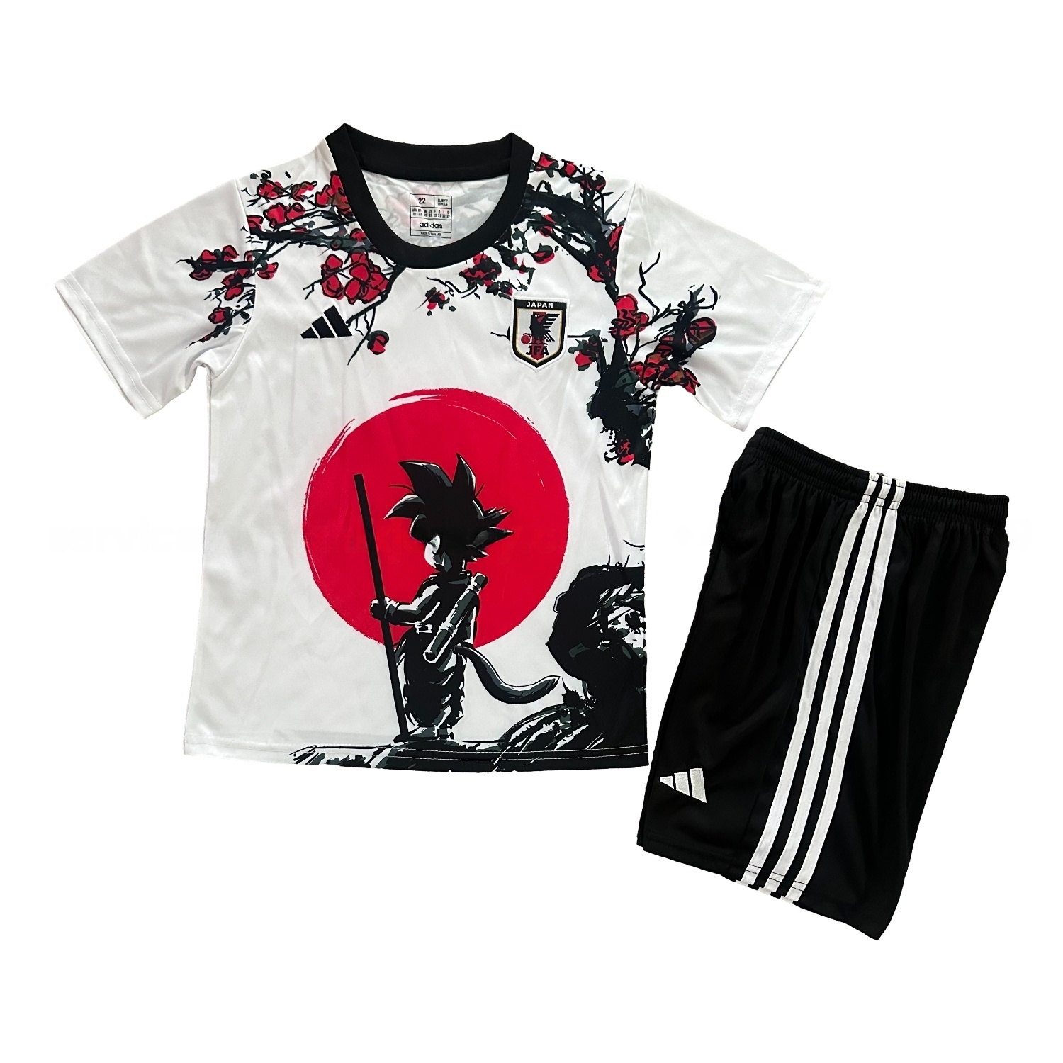Japan 25-26 Little Son Goku At Sunset White Special Kids Kit - JerseysGala