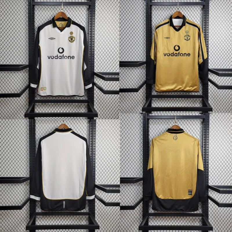 Retro Manchester United 01-02 100th Anniversary Long Sleeve Special Edition Jersey - JerseysGala