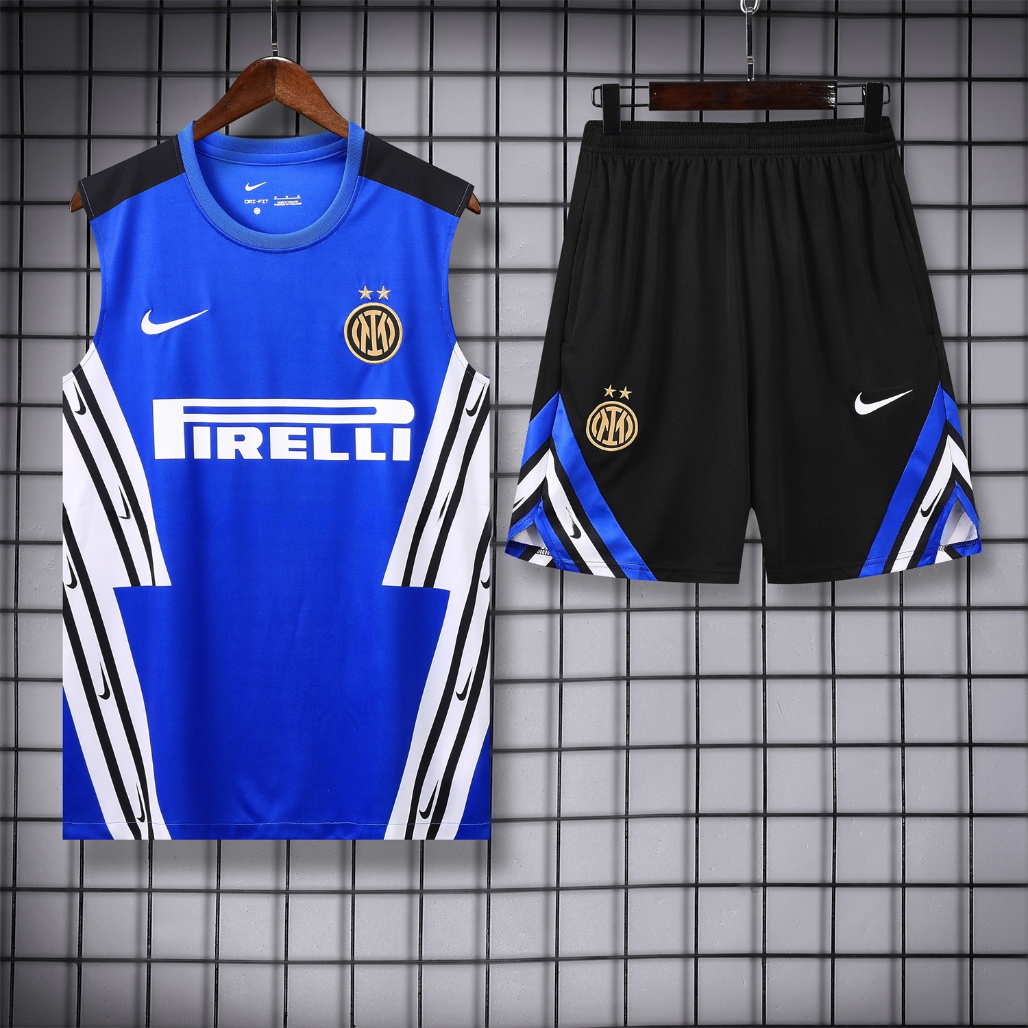 Inter Milan 25-26 Vest Training Set - Blue Vest & Black Shorts - JerseysGala