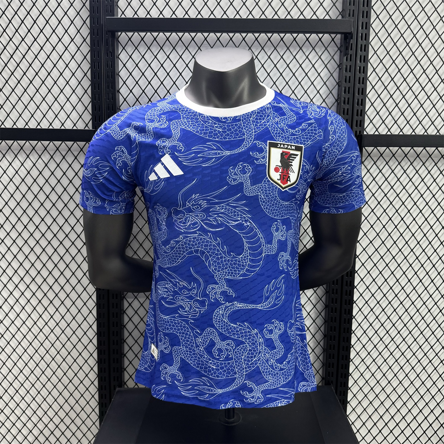 Japan 25-26 White Dragon Pattern Blue Special Jersey - Player Version - JerseysGala