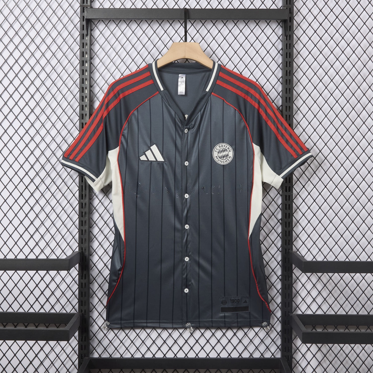 Bayern Munich 25-26 Deep Grey Baseball Jersey - JerseysGala