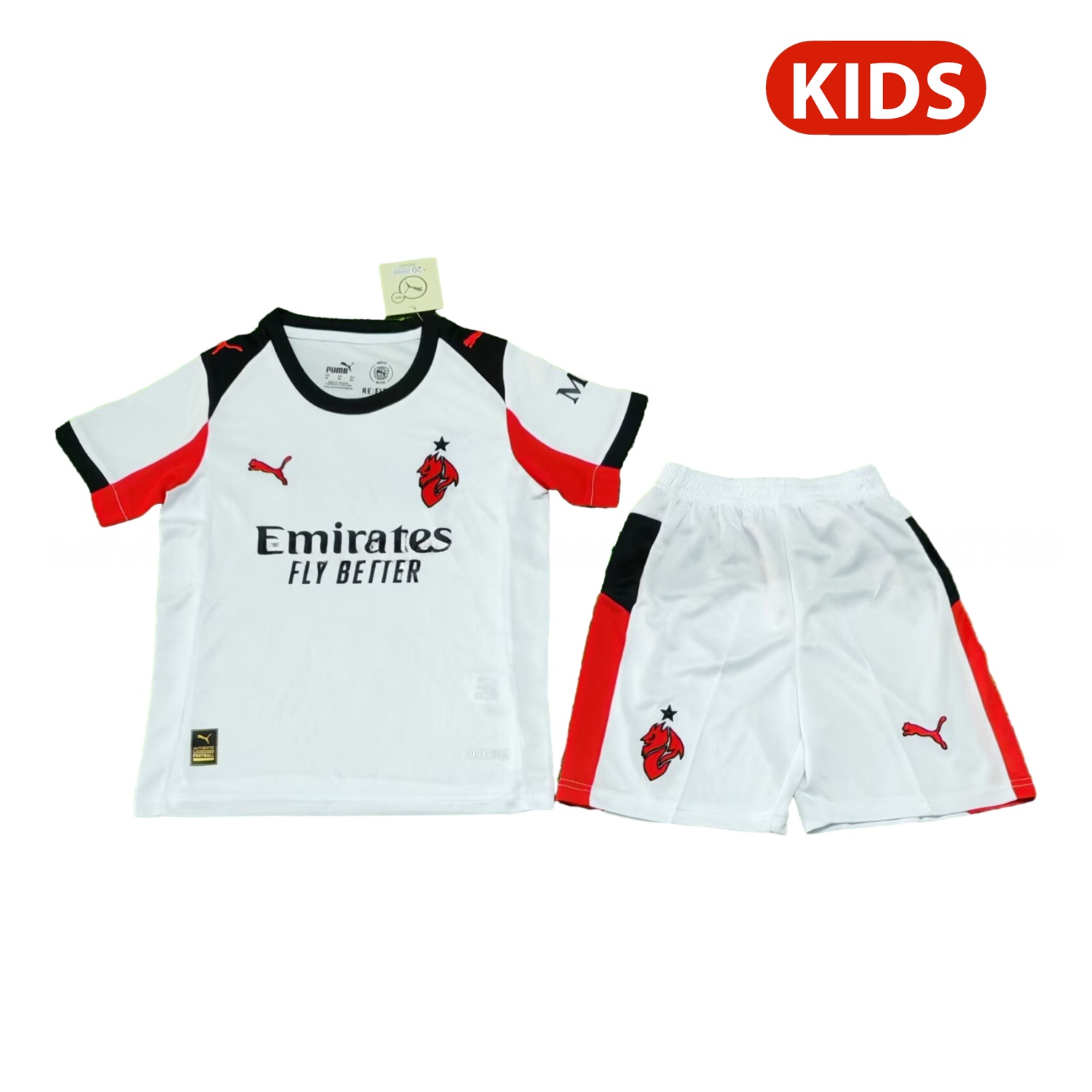 AC Milan 25-26 Away White Kids Kit - JerseysGala