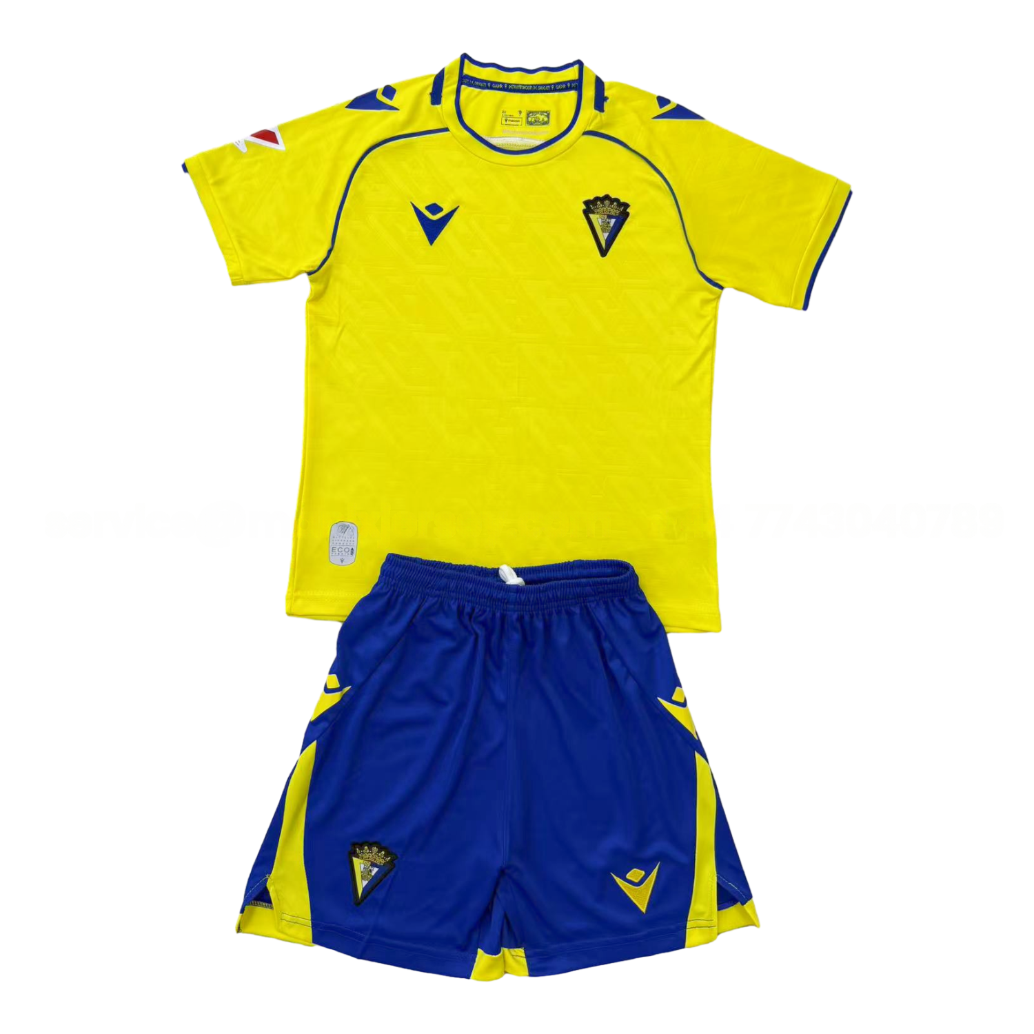 Cádiz Cadiz 25-26 Home Unsponsored Men's Adult Jersey Set - Fans Version - JerseysGala