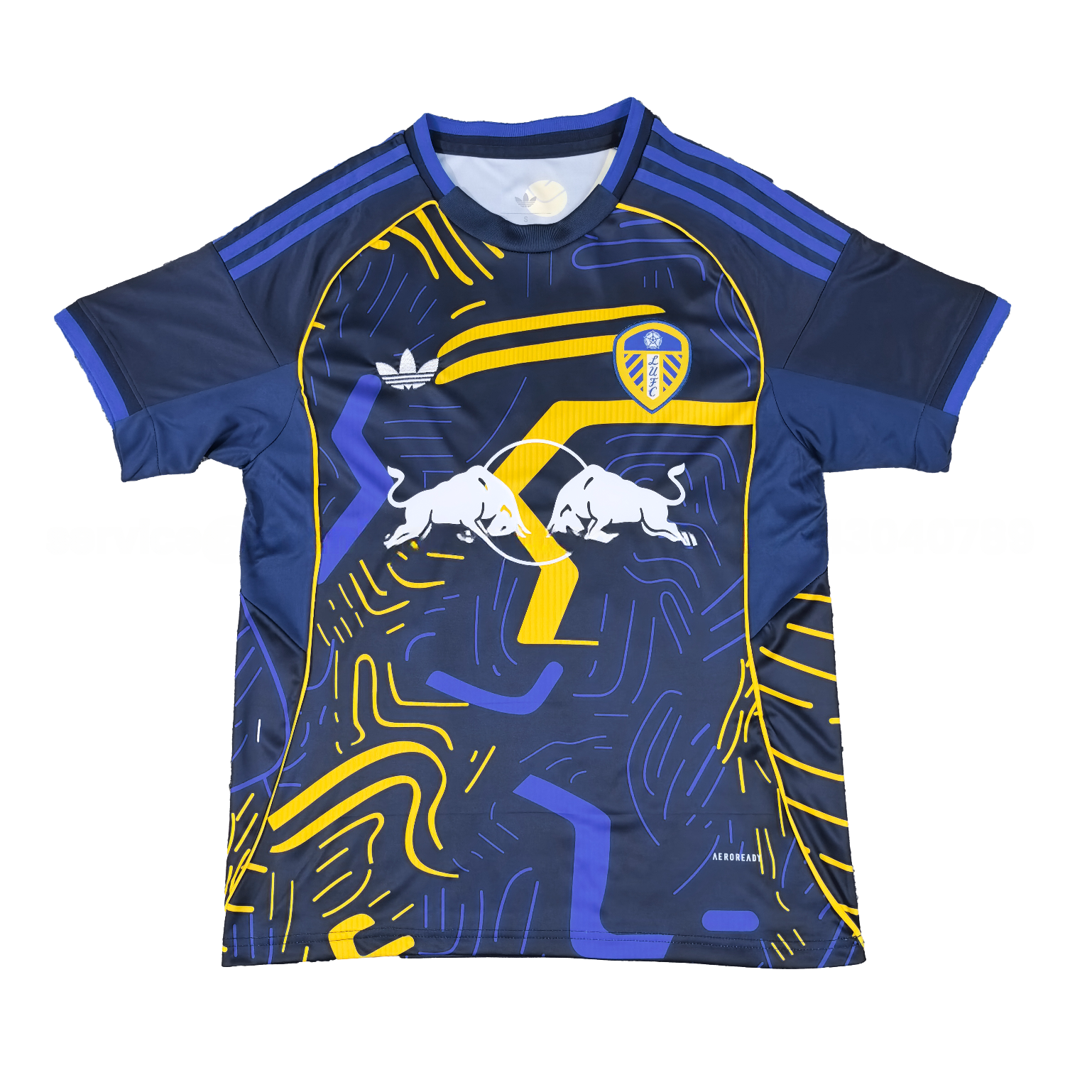 Leeds United 25-26 Yellow Stripes Blue Special Jersey - Fans Version - JerseysGala