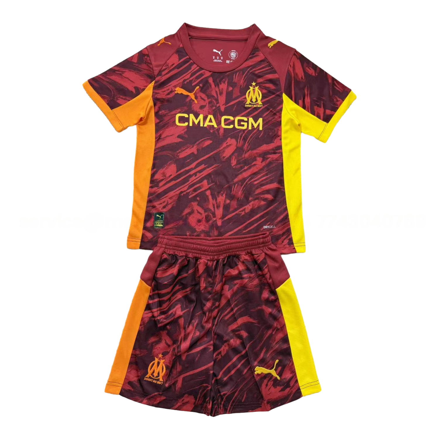 Marseille 25-26 Deep Red Goalkeeper Men's Adult Jersey Set - Fans Version - JerseysGala