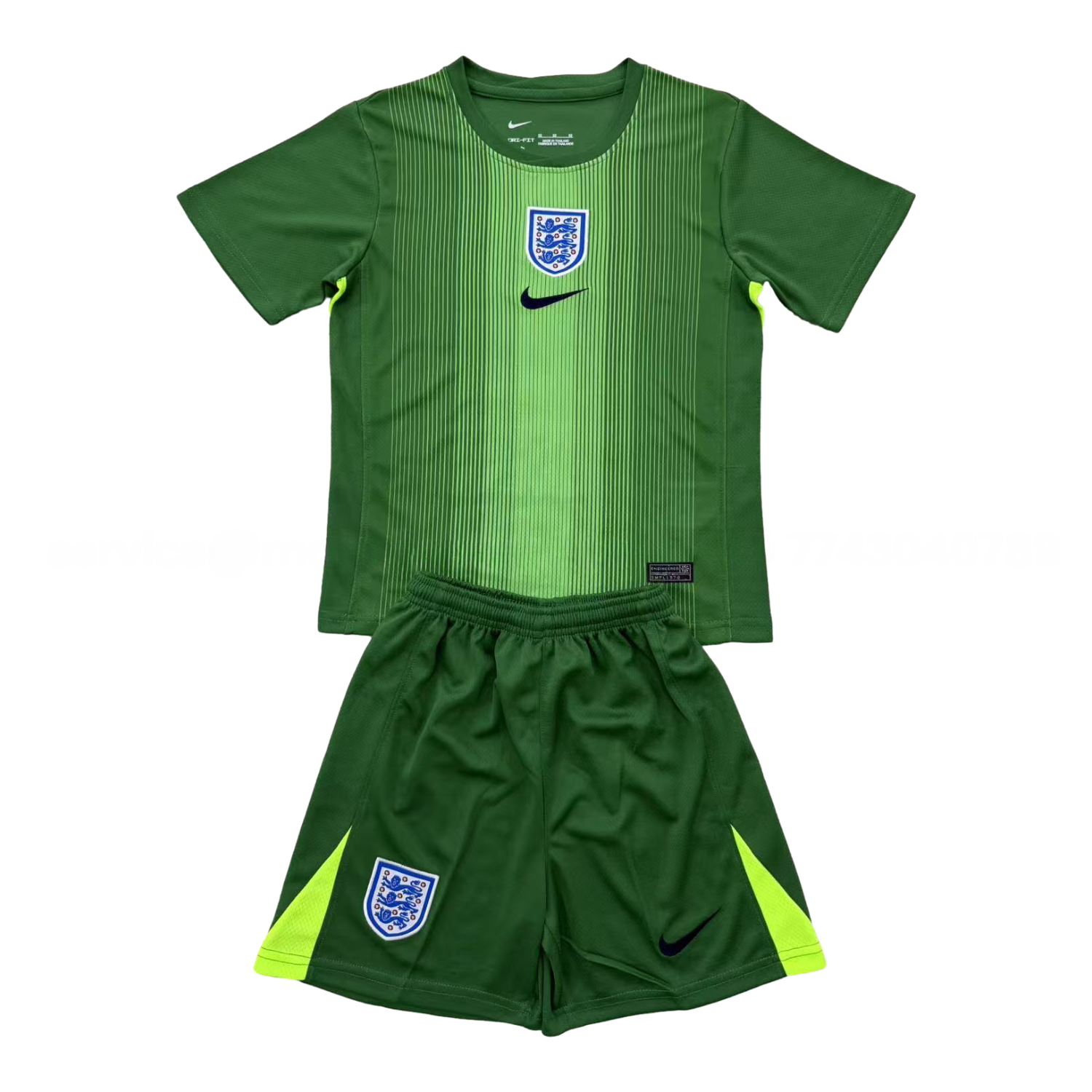 England 25-26 Green Goalkeeper Men's Adult Jersey Set - Fans Version - JerseysGala