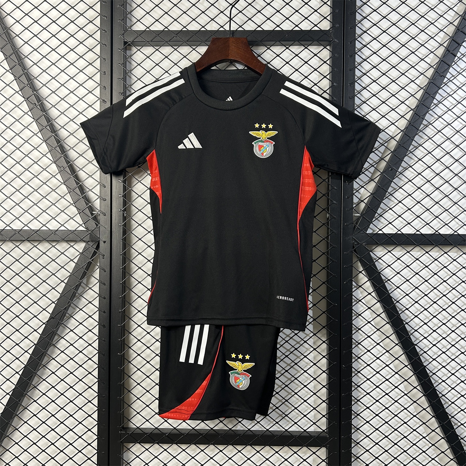 Benfica 25-26 Black Training Kids Kit - JerseysGala