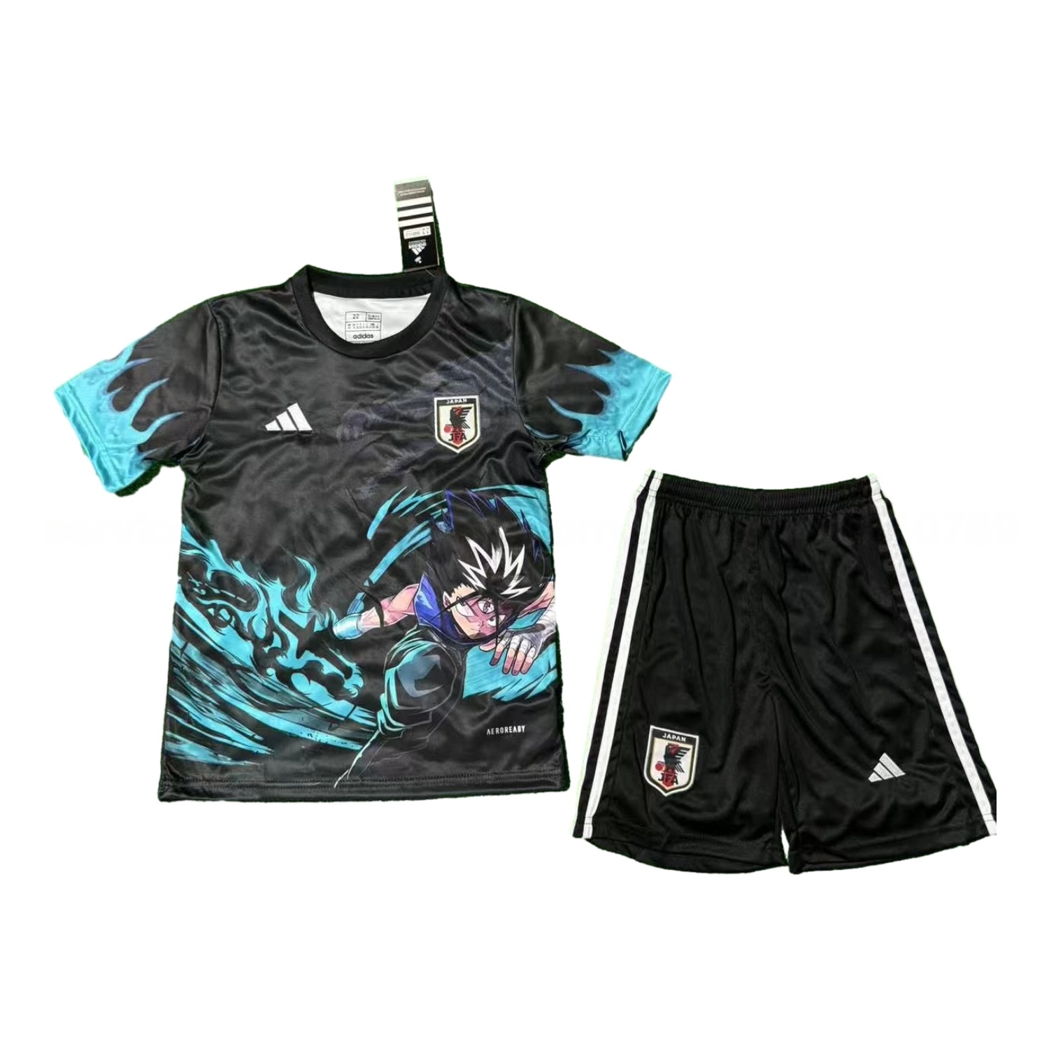 Japan 25-26 Yu Yu Hakusho Hiei Black Dragon Wave Black Special Kids Kit - JerseysGala