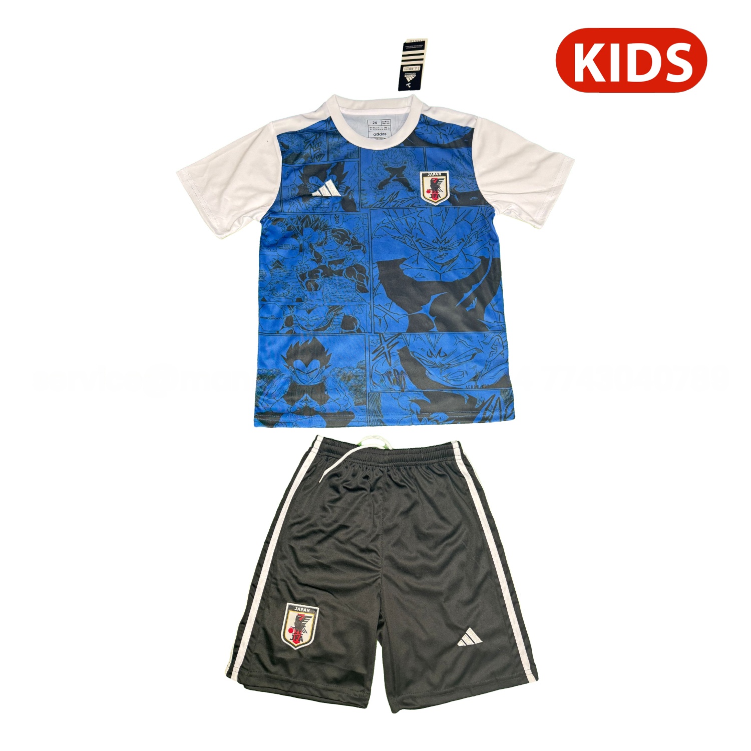 Japan 25-26 Vegeta Blue And Black Special Kids Kit - JerseysGala