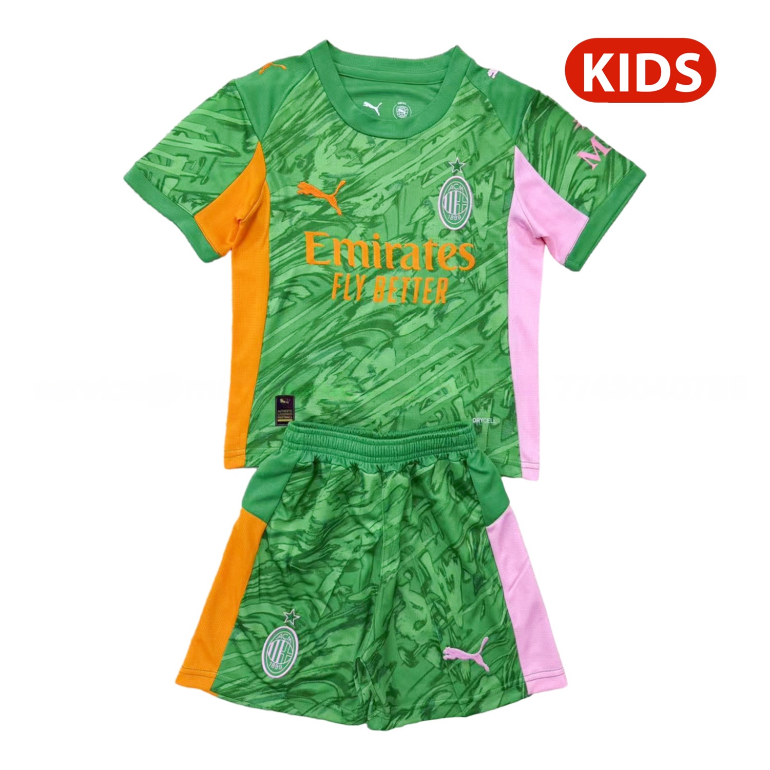 AC Milan 25-26 Green Goalkeeper Kids Kit - JerseysGala